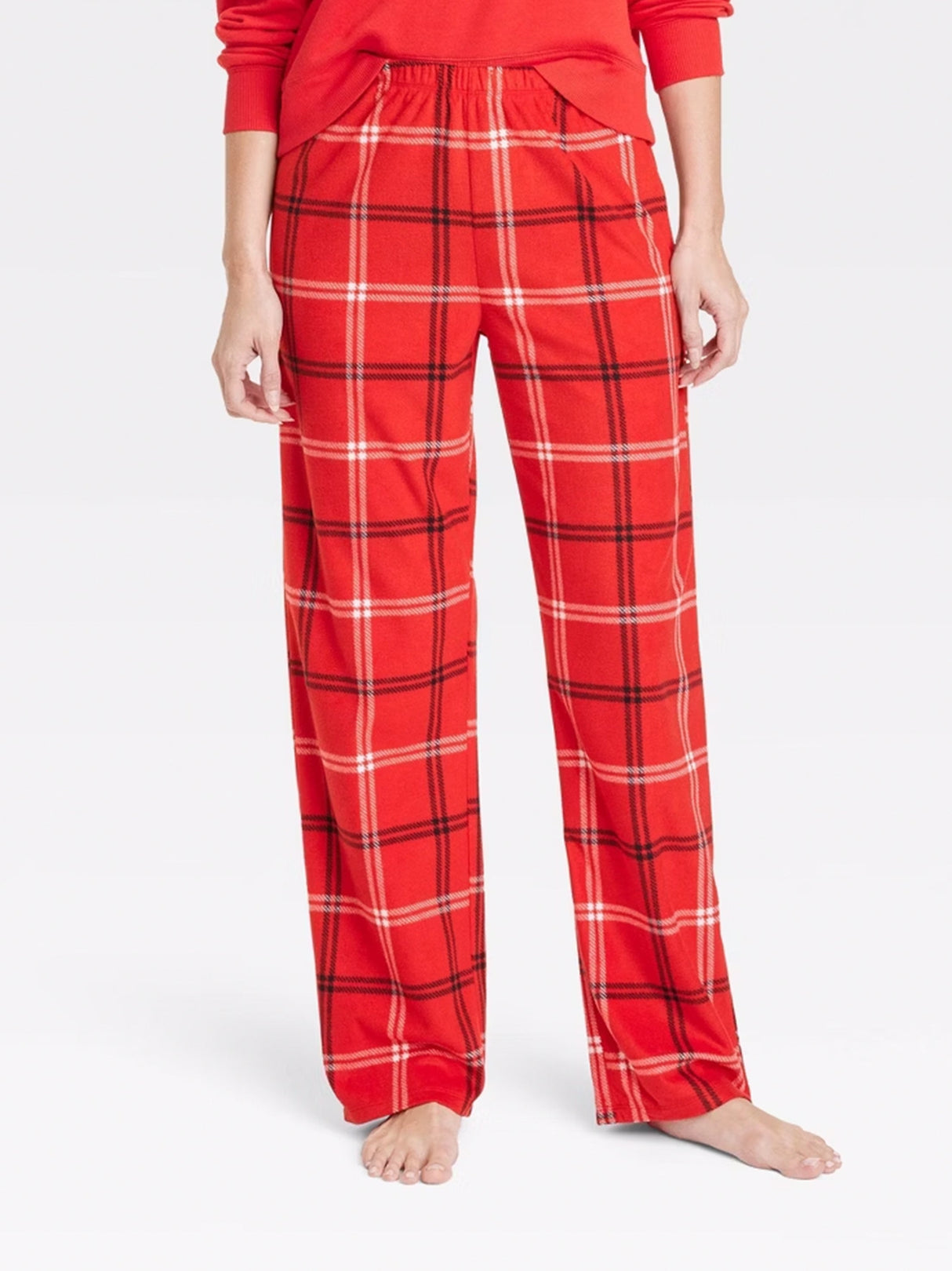 Image for Women's Plaid Sleepwear Pants,Red