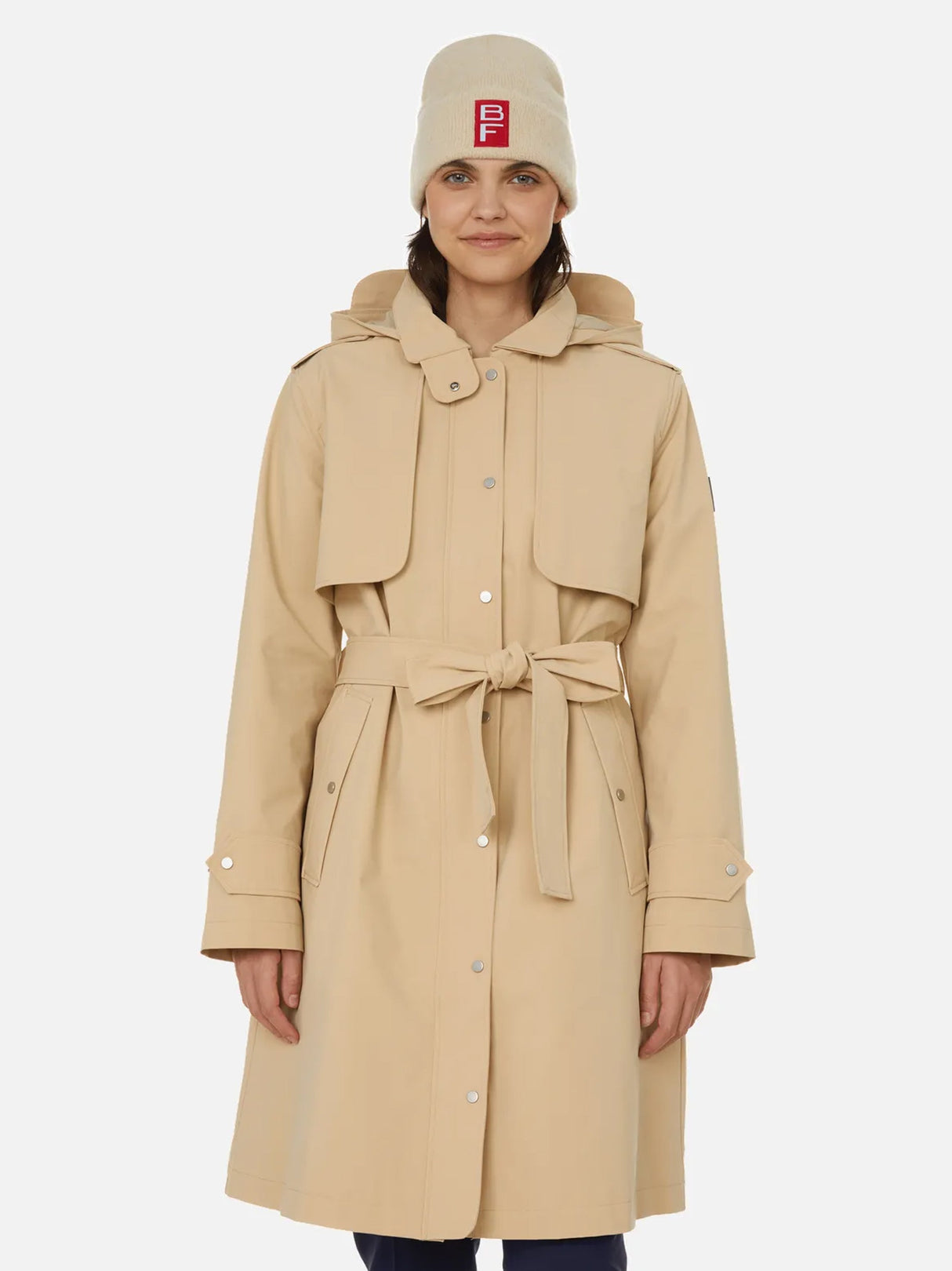 Image for Women's Plain Coat,Light Beige