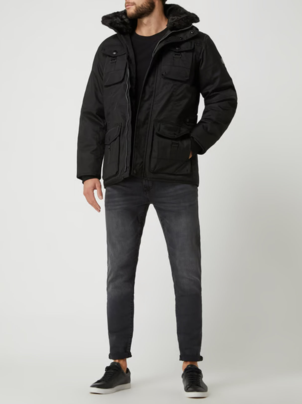 Men's Plain Jacket,Black
