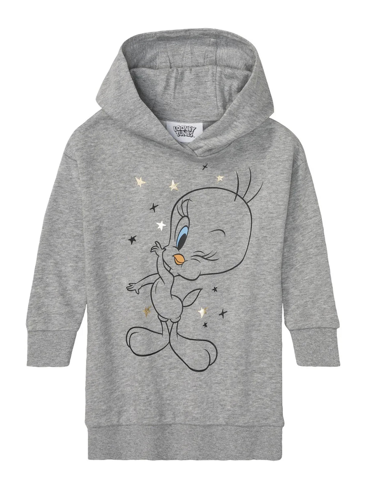 Image for Kids Girl's Graphic Printed Hoodie Dress,Grey