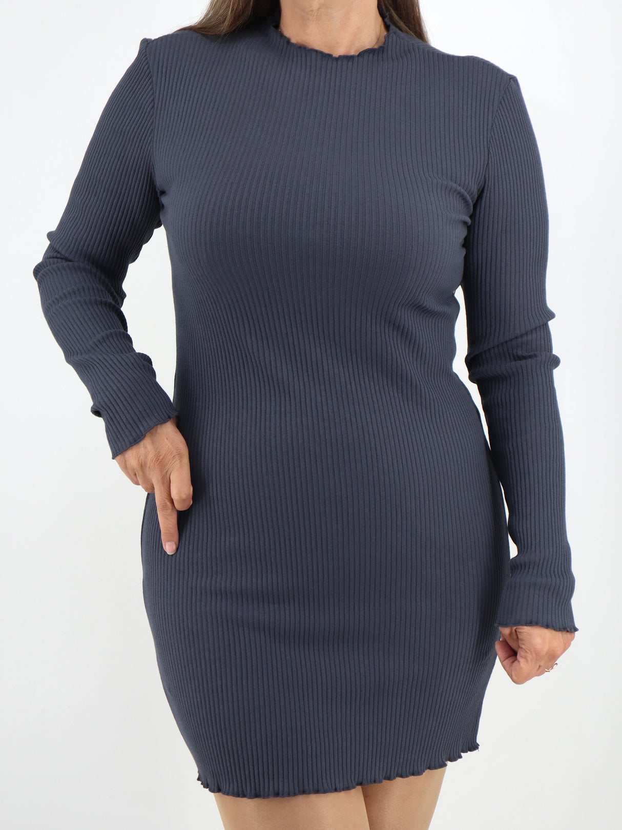 Image for Women's Ribbed Sweater Dress,Blue