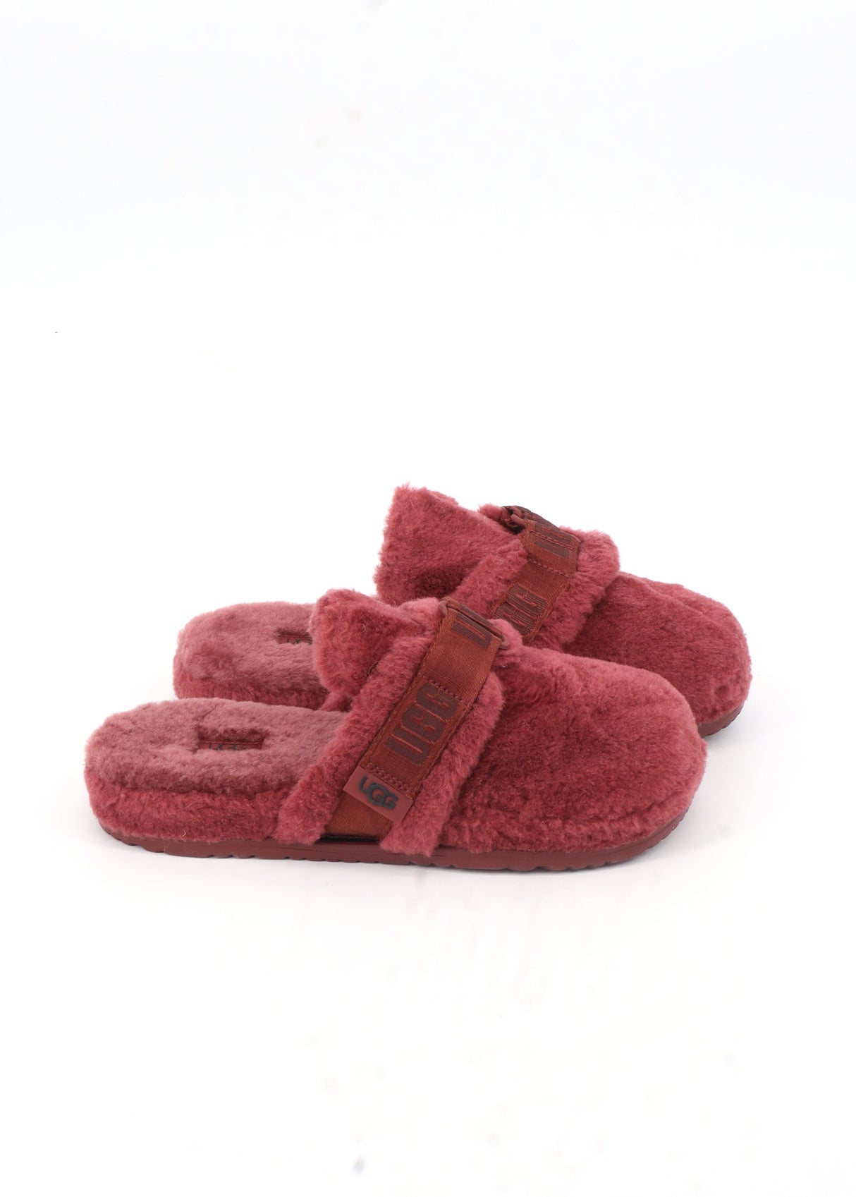 Image for Men's Fur Slippers,Burgundy
