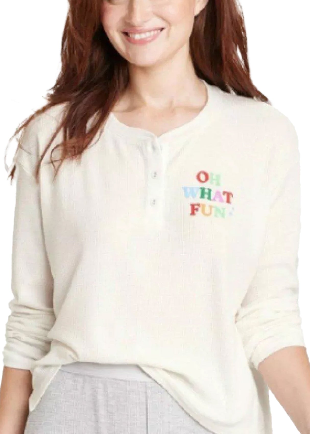 Image for Women's Printed Sleepwear Top,White
