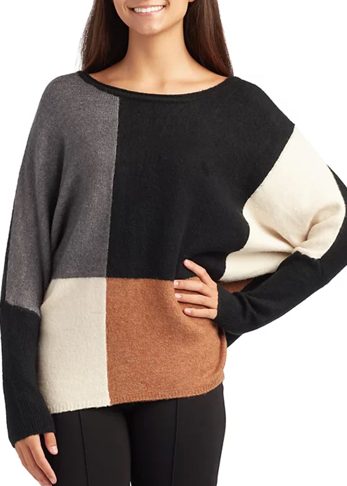 Image for Women's Colorblocked Sweater,Multi