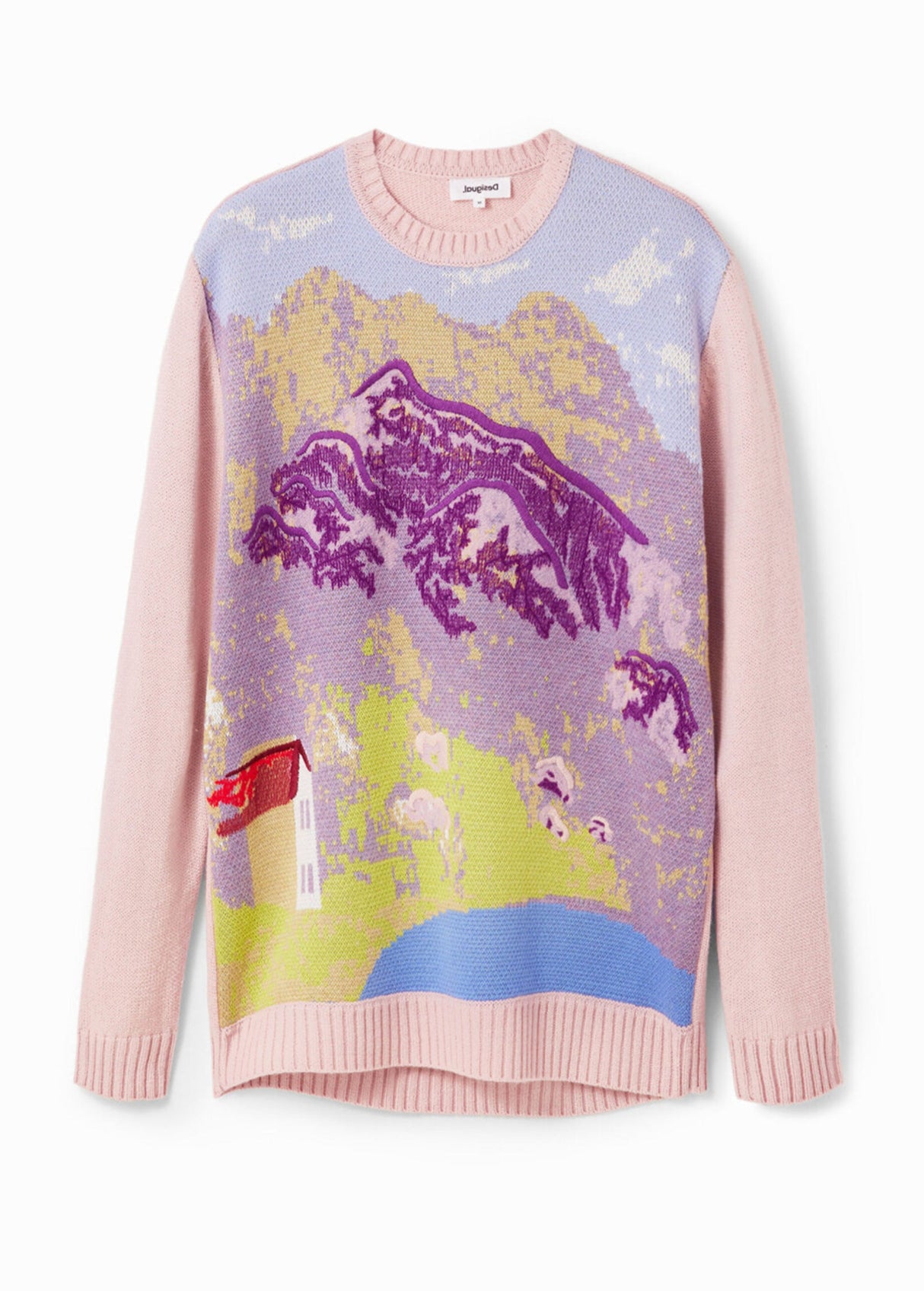 Image for Women's Graphic Embroidered Sweater,Pink