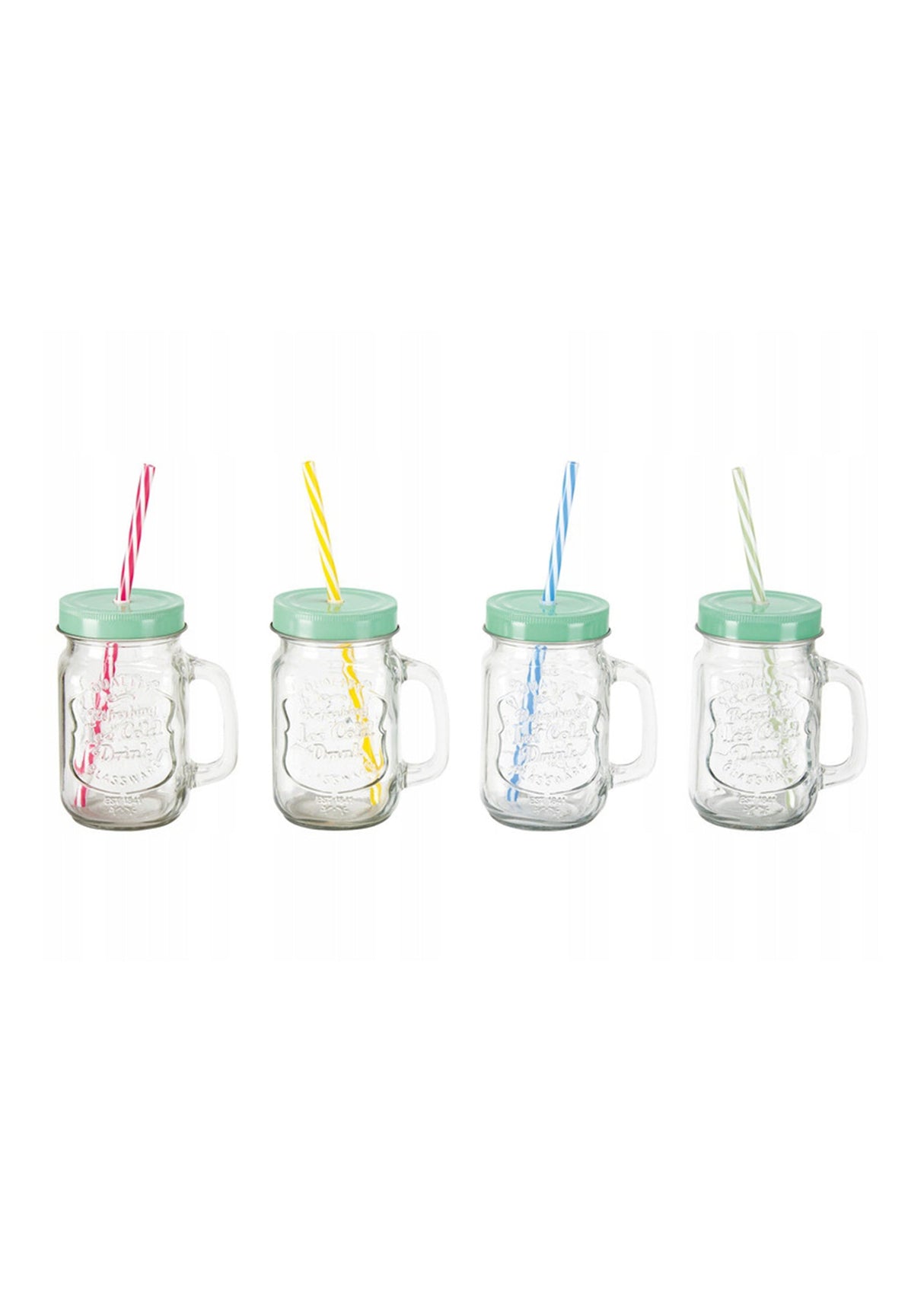 Image for Glass Cup With Straw