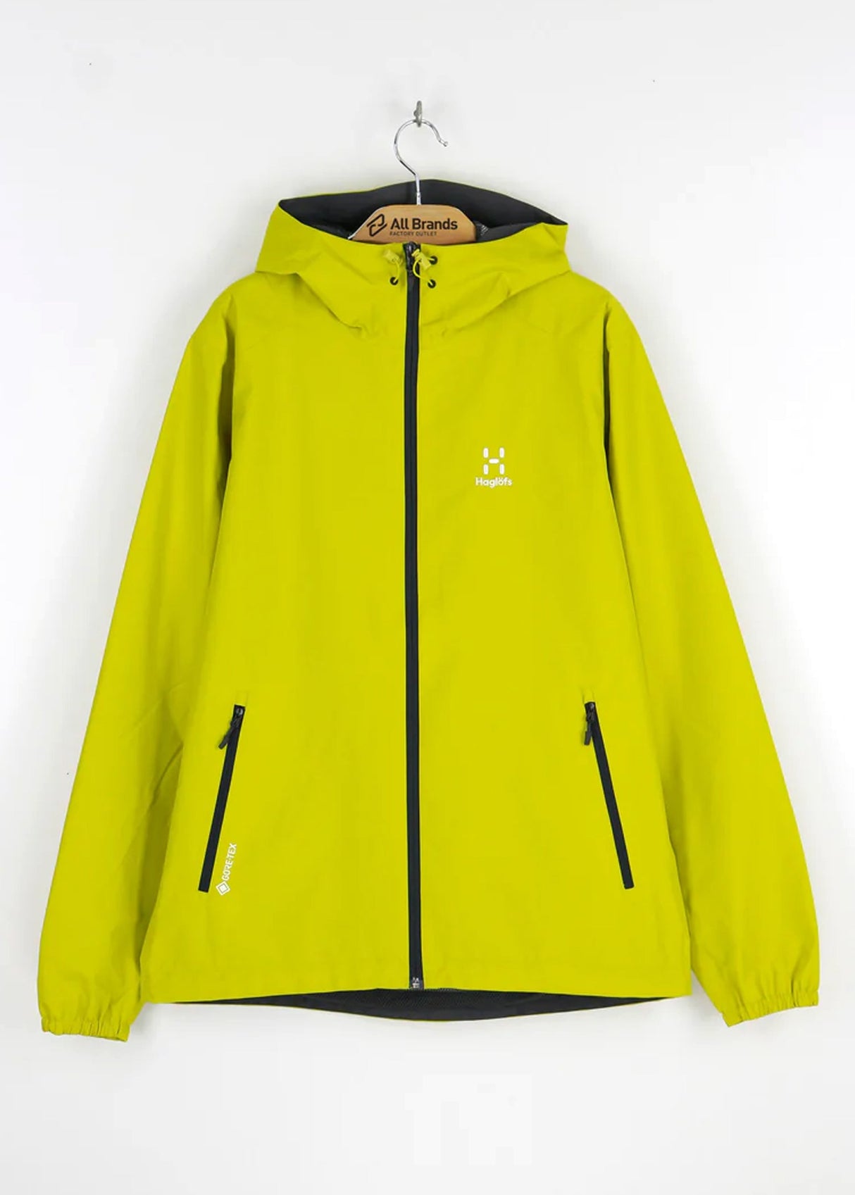 Image for Men's Brand Logo Embroidered Waterproof Jacket,Yellow