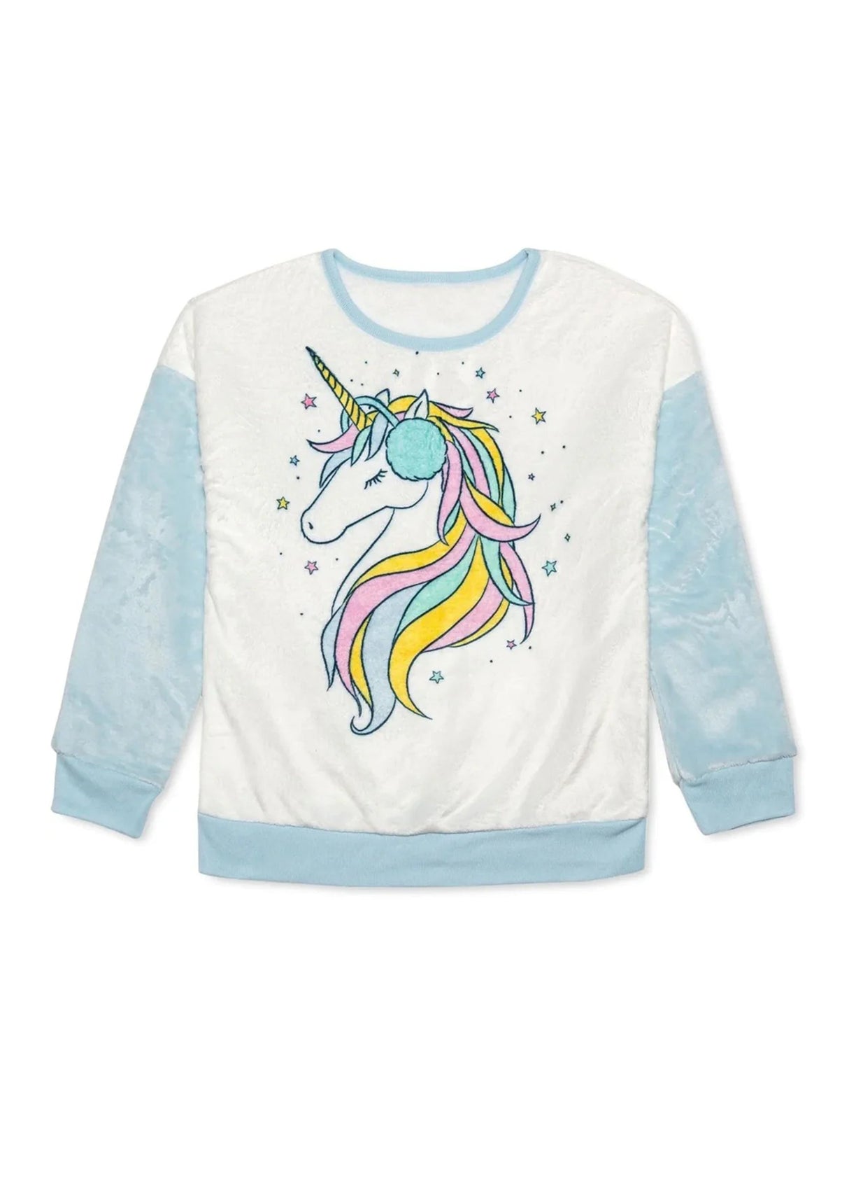 Image for Kids Girl's Graphic Printed Sleepwear Top,White