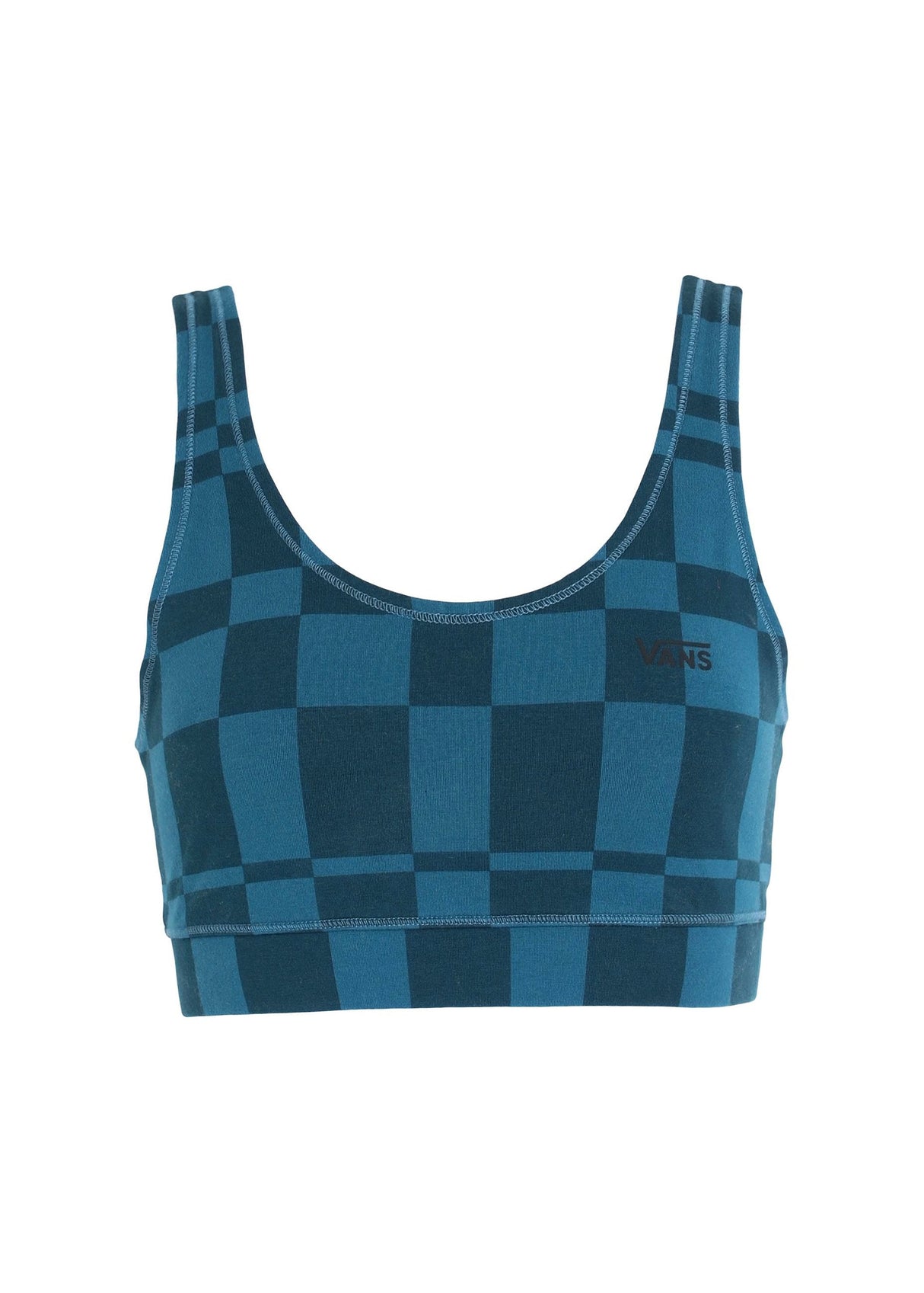 Image for Women's Checkered Printed Sport Top,Blue