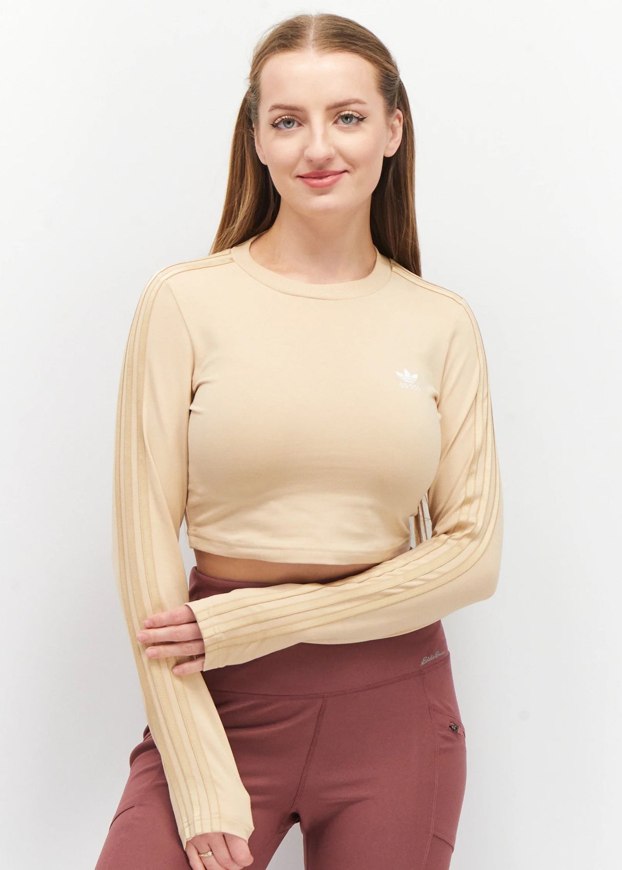 Image for Women's Sports Cropped Top,Beige