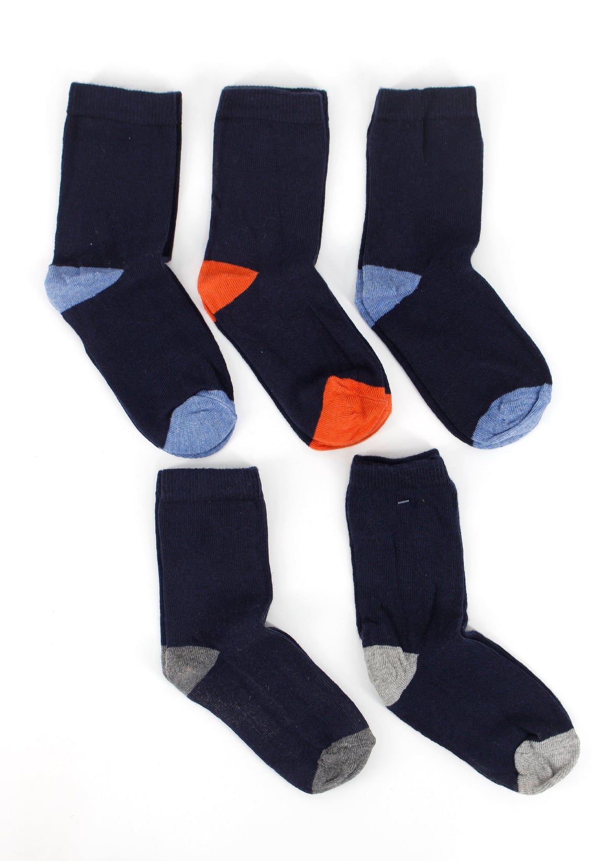 Image for Kids Boy's 5 Pairs Plain Socks,Navy