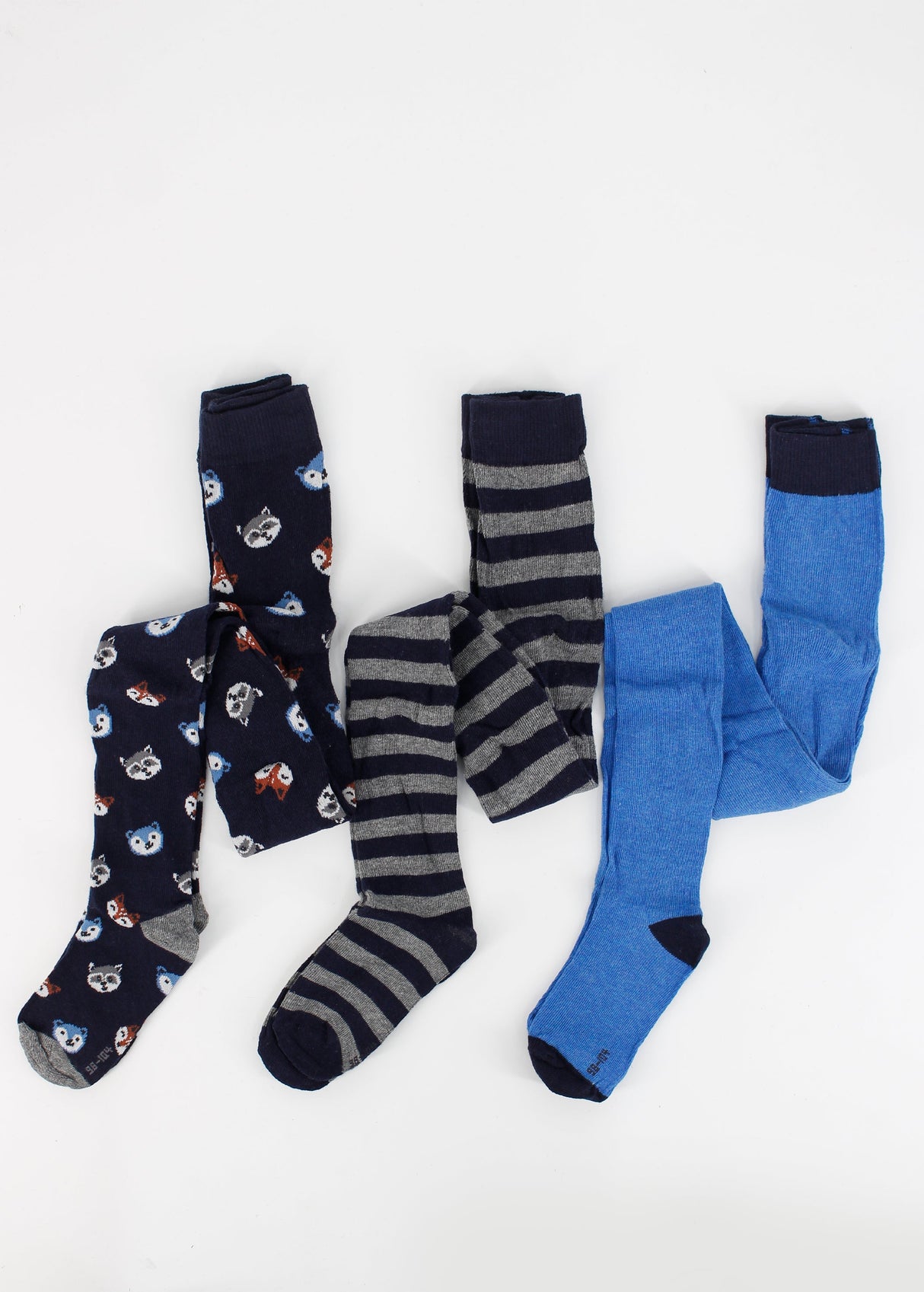 Image for Kids Boy's 3 Pack Printed Striped Tights,Multi