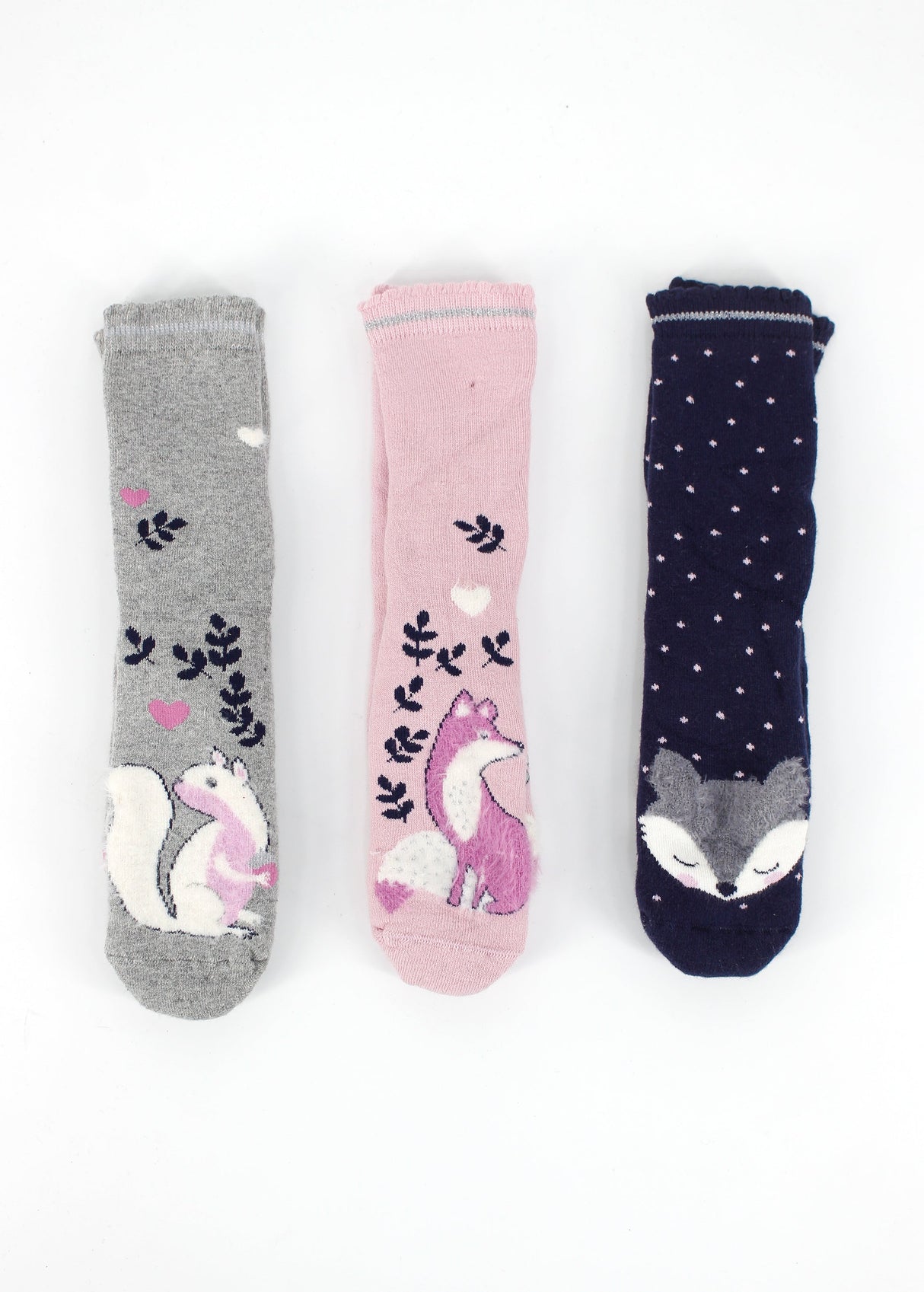 Image for Kids Girl's 3 Pairs Printed Socks,Multi