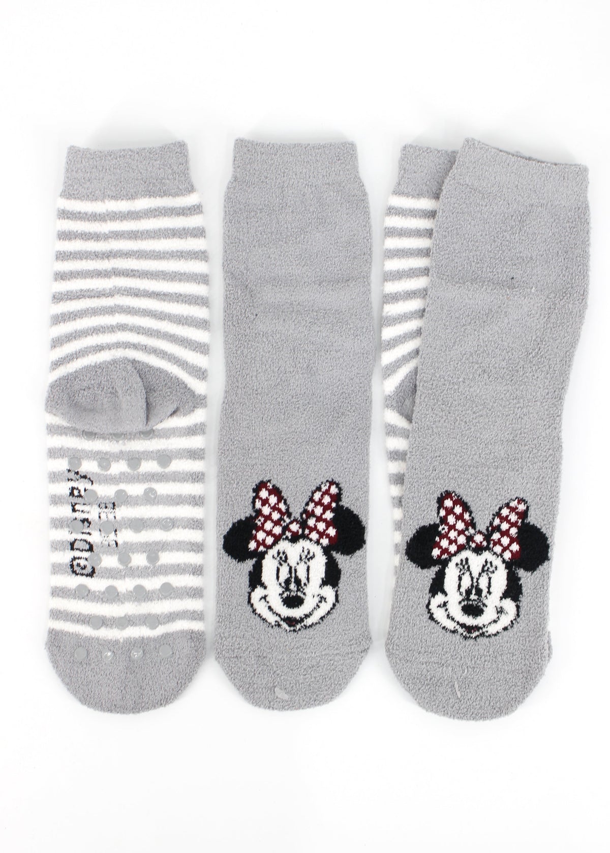 Image for Women's 2 Pcs Printed Striped Socks,Grey