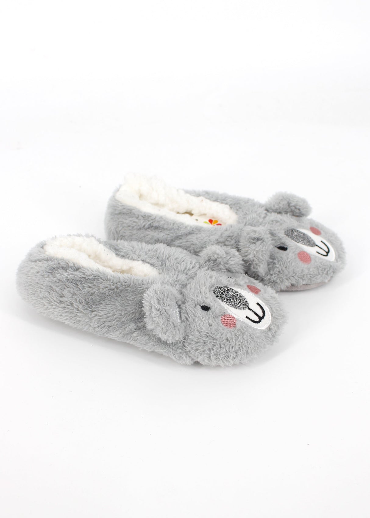 Image for Kids Girl's Faux Fur Slippers,Grey