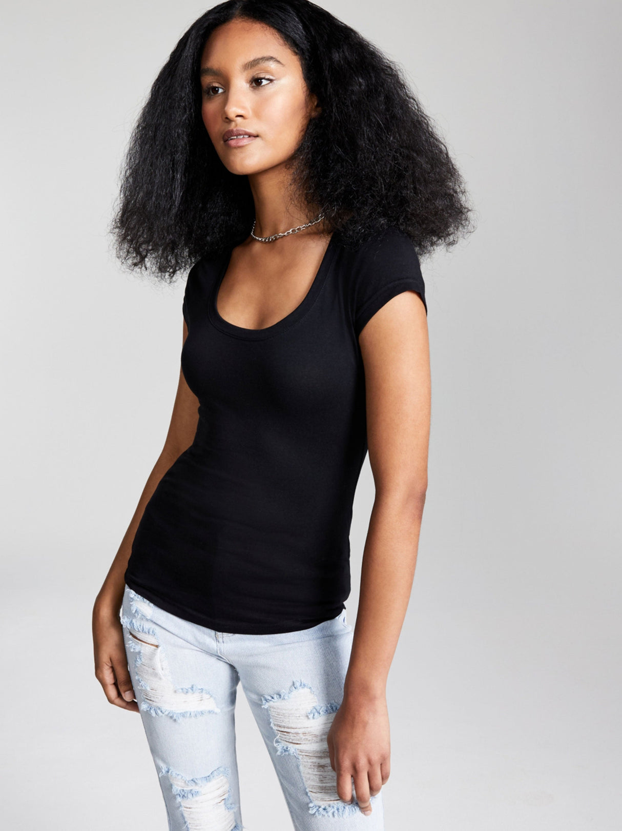 Image for Women's Plain T-Shirt,Black