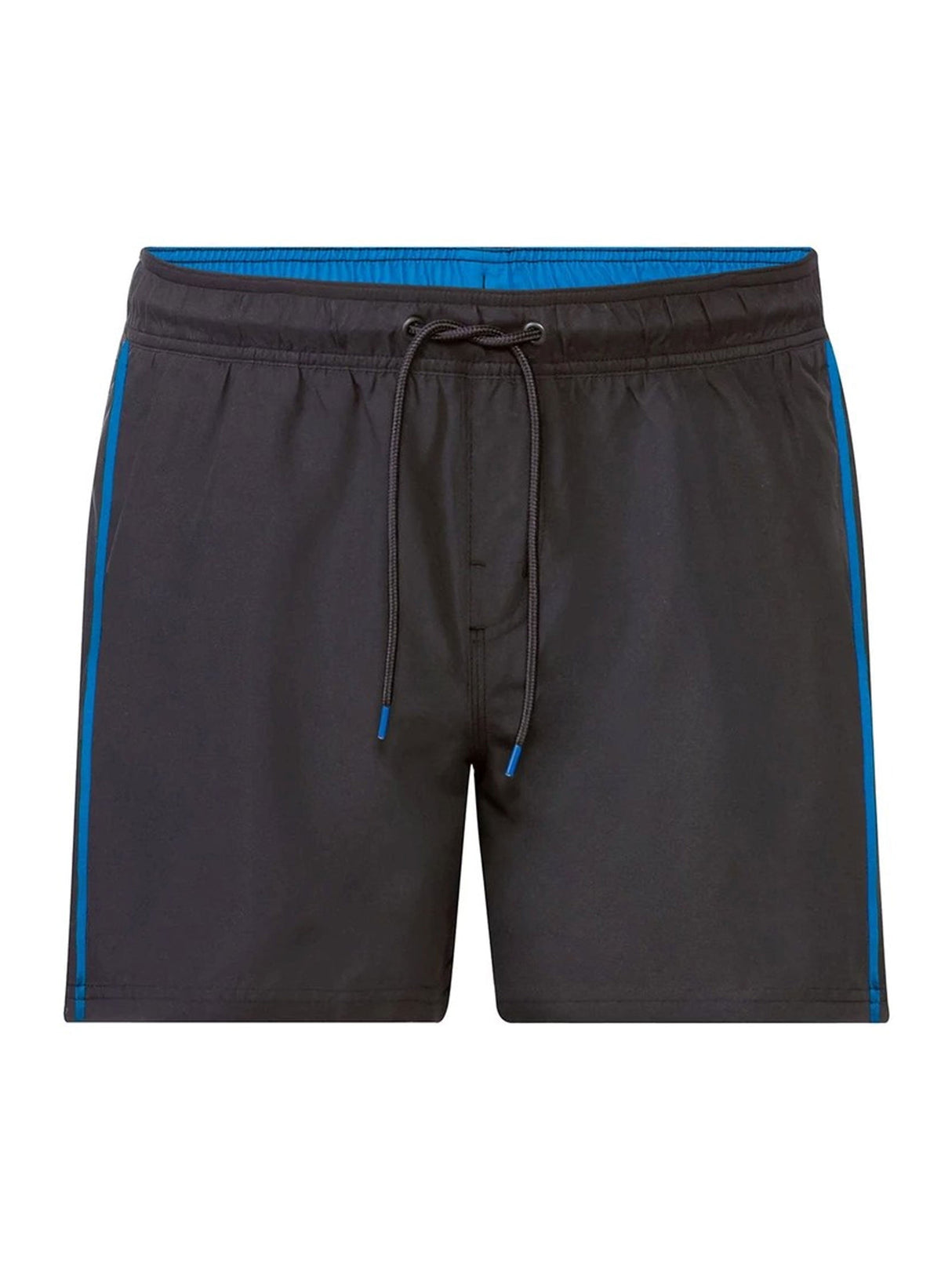 Image for Men's Colorblocked Swim Trunks,Black/Blue