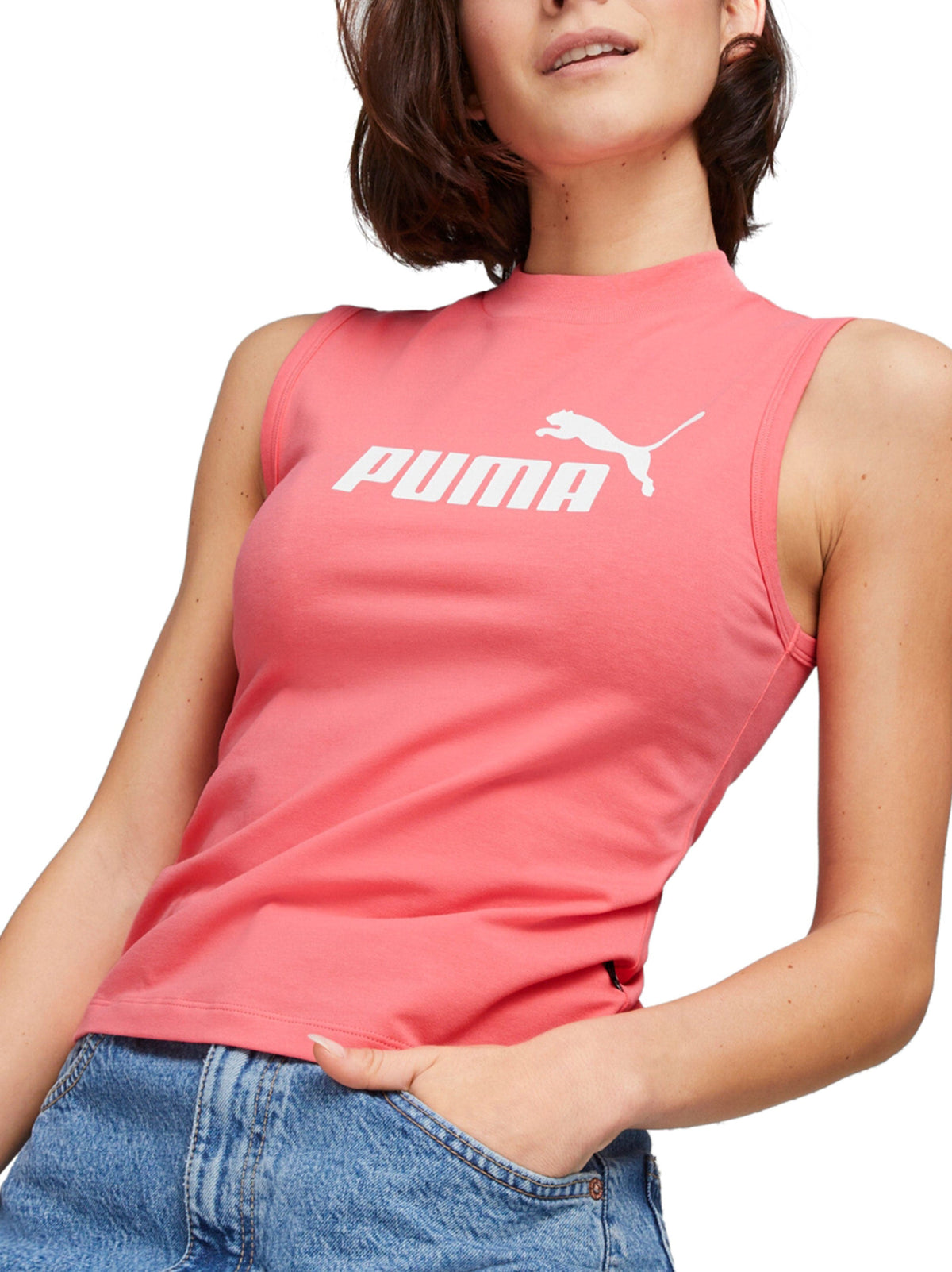 Image for Women's Brand Logo Printed Tank Top,Pink