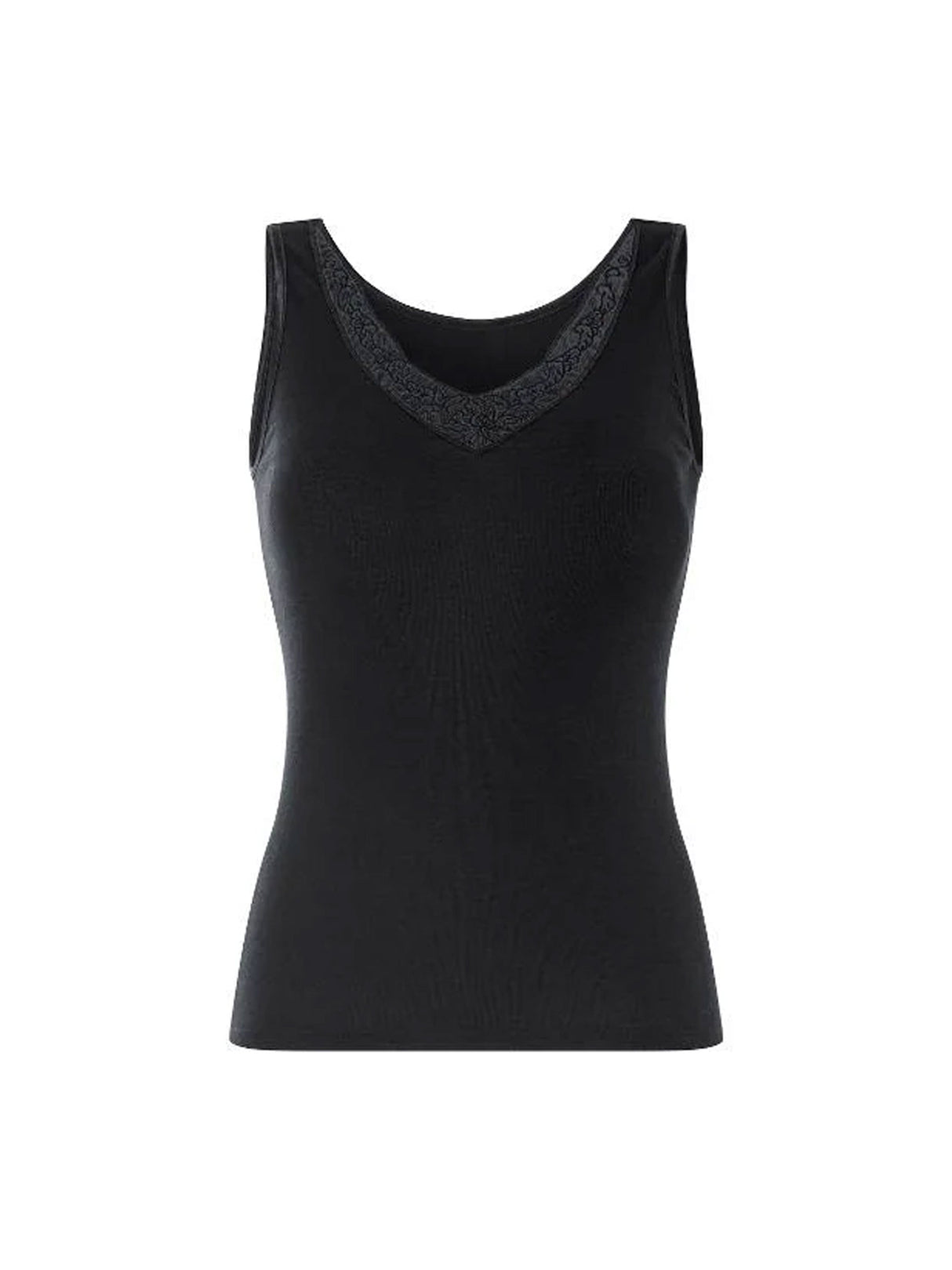 Image for Women's Lace Trim Top,Black