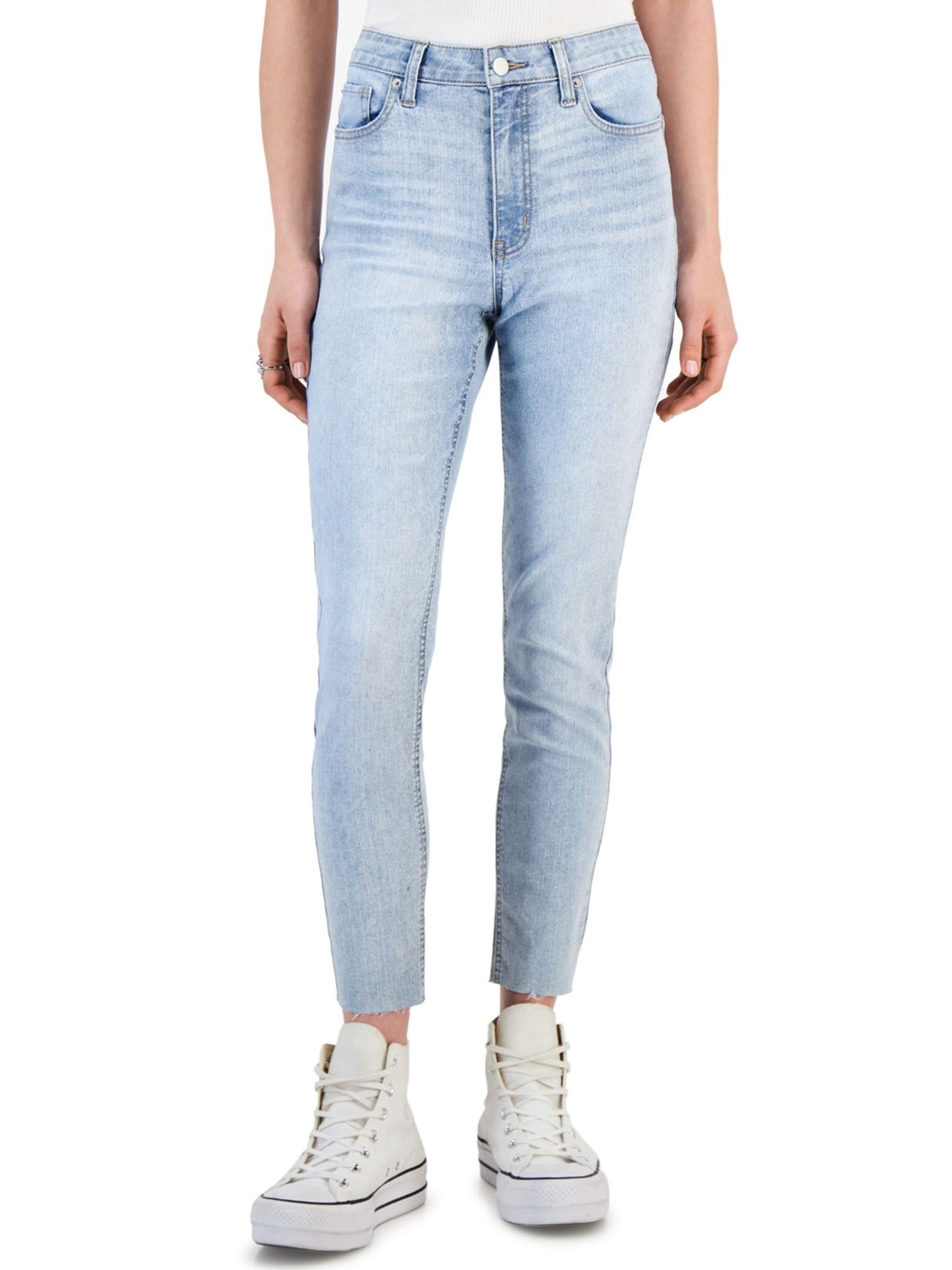 Image for Women's Ripped Washed Jeans,Light Blue