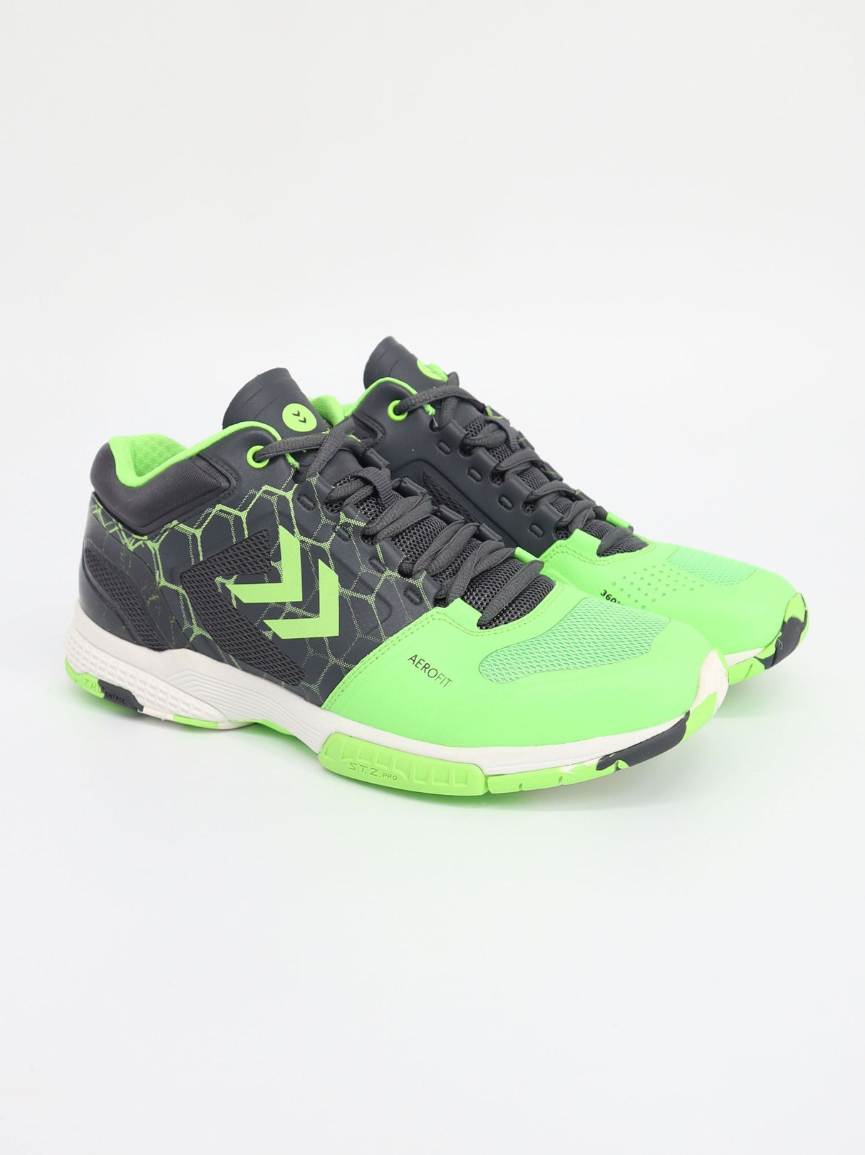 Image for Men's Brand Logo Printed Running Shoes,Green/Grey