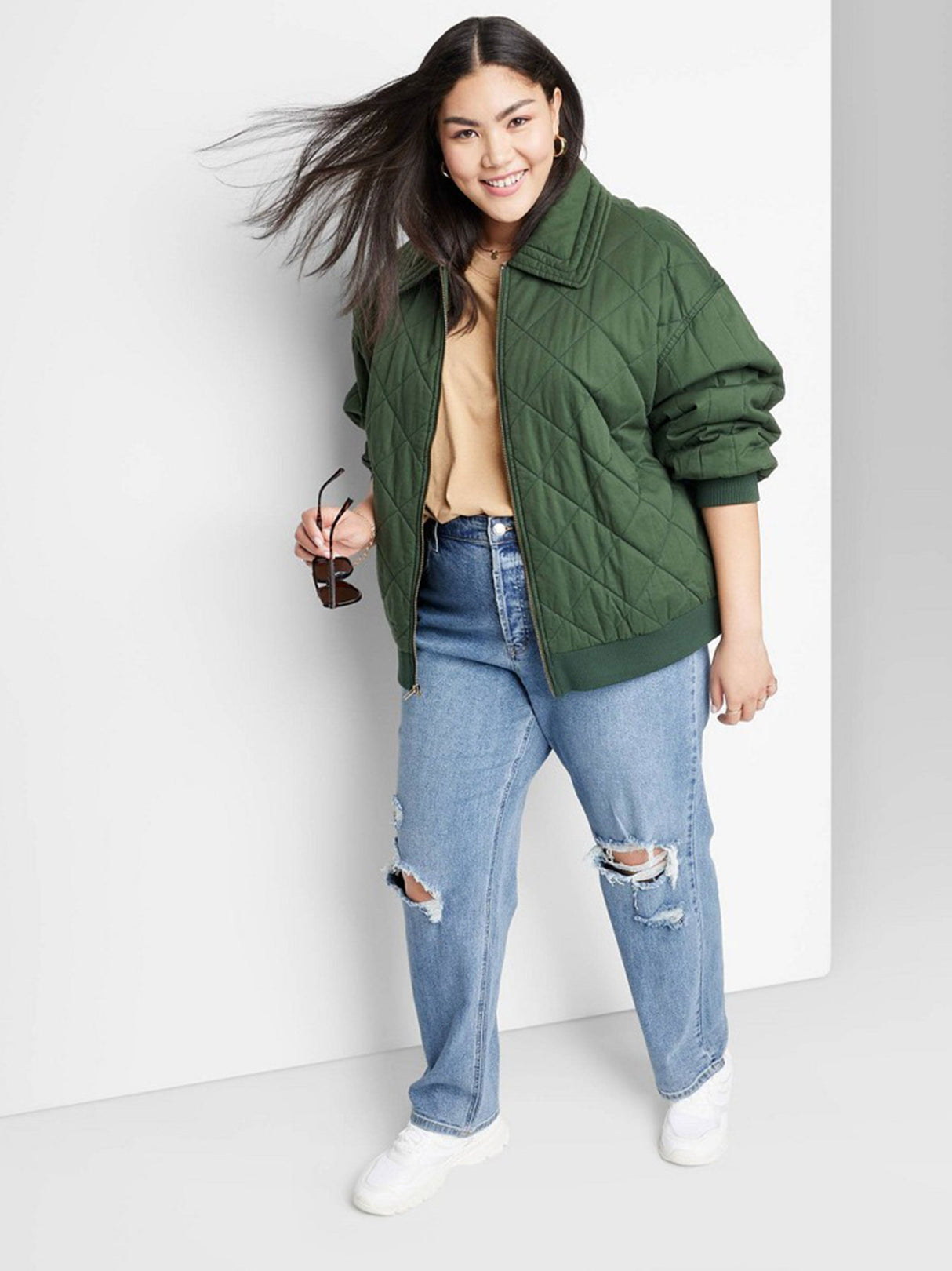 Image for Women's Washed Jeans,Light Blue