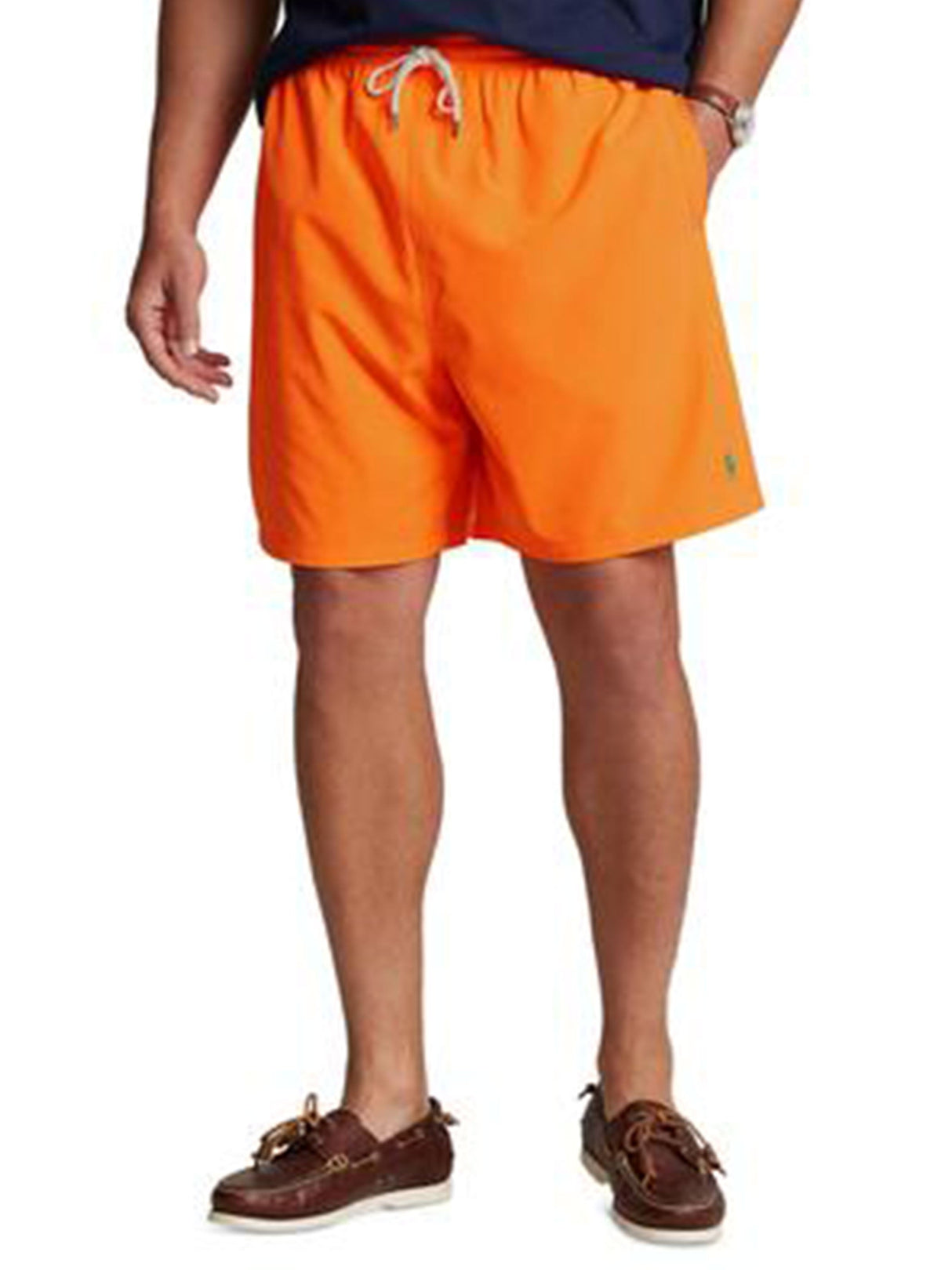Image for Men's Brand Logo Embroidered Swim Trunks,Orange