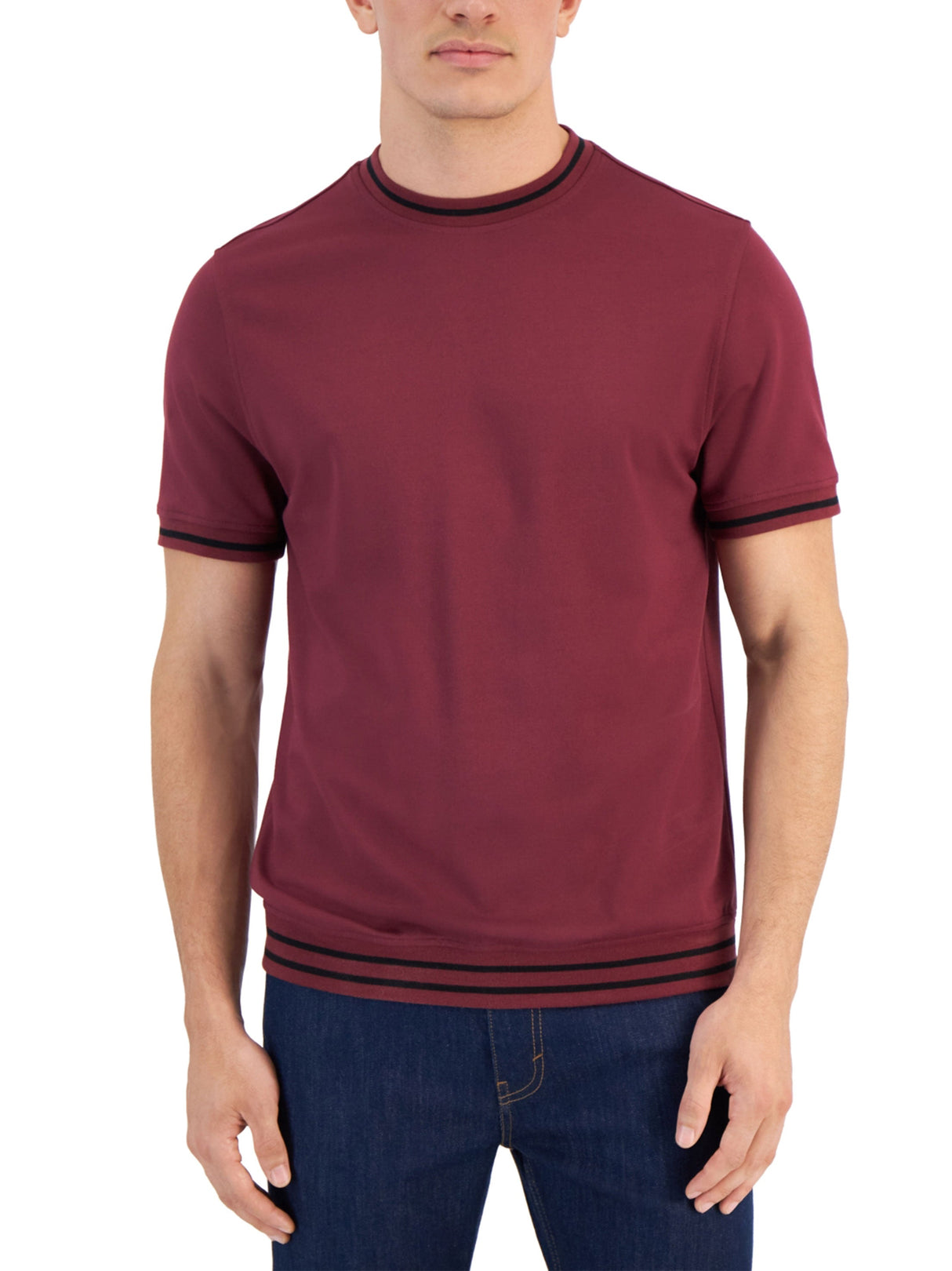 Image for Men's Plain T-Shirt,Burgundy