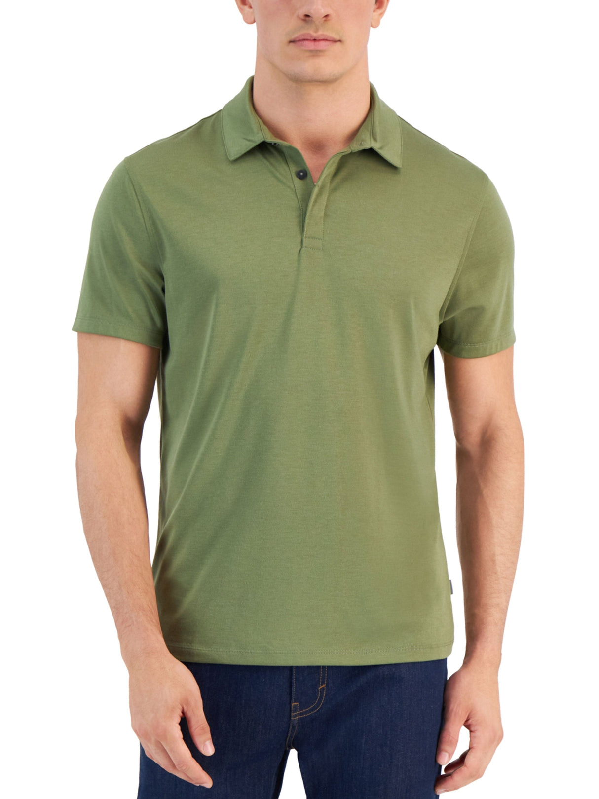 Image for Men's Plain Polo T-Shirt,Olive
