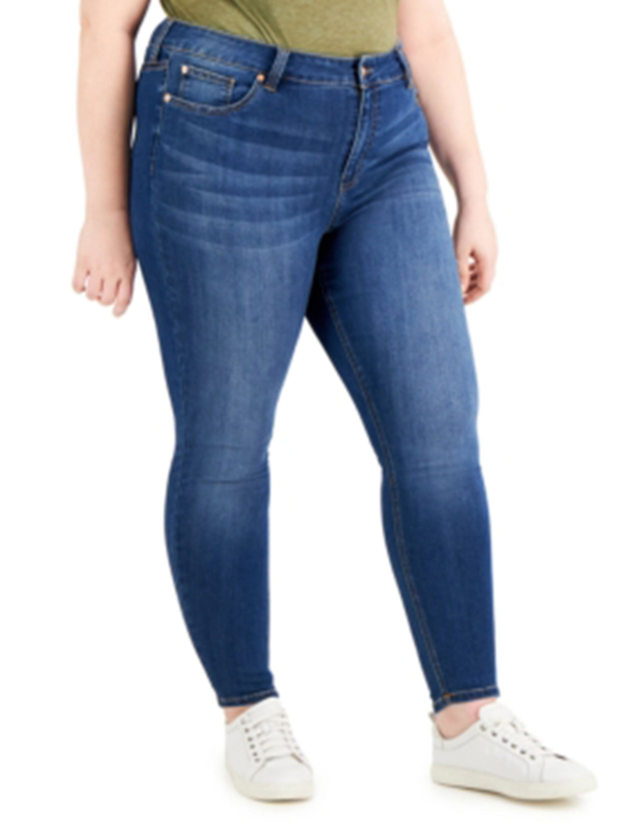 Image for Women's Washed Skinny Jeans,Blue