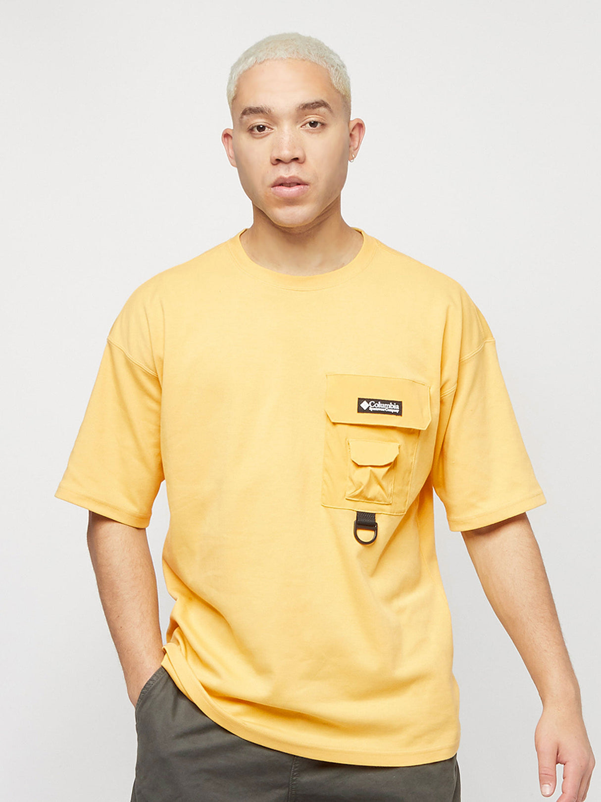 Image for Men's Brand Logo Patched T-Shirt,Yellow