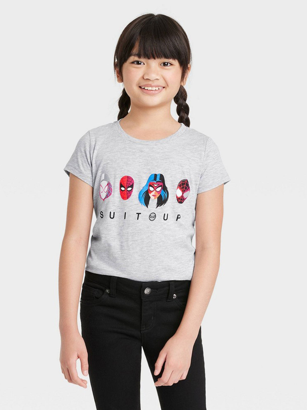 Image for Kids Girl's Graphic Printed T-Shirt,Grey