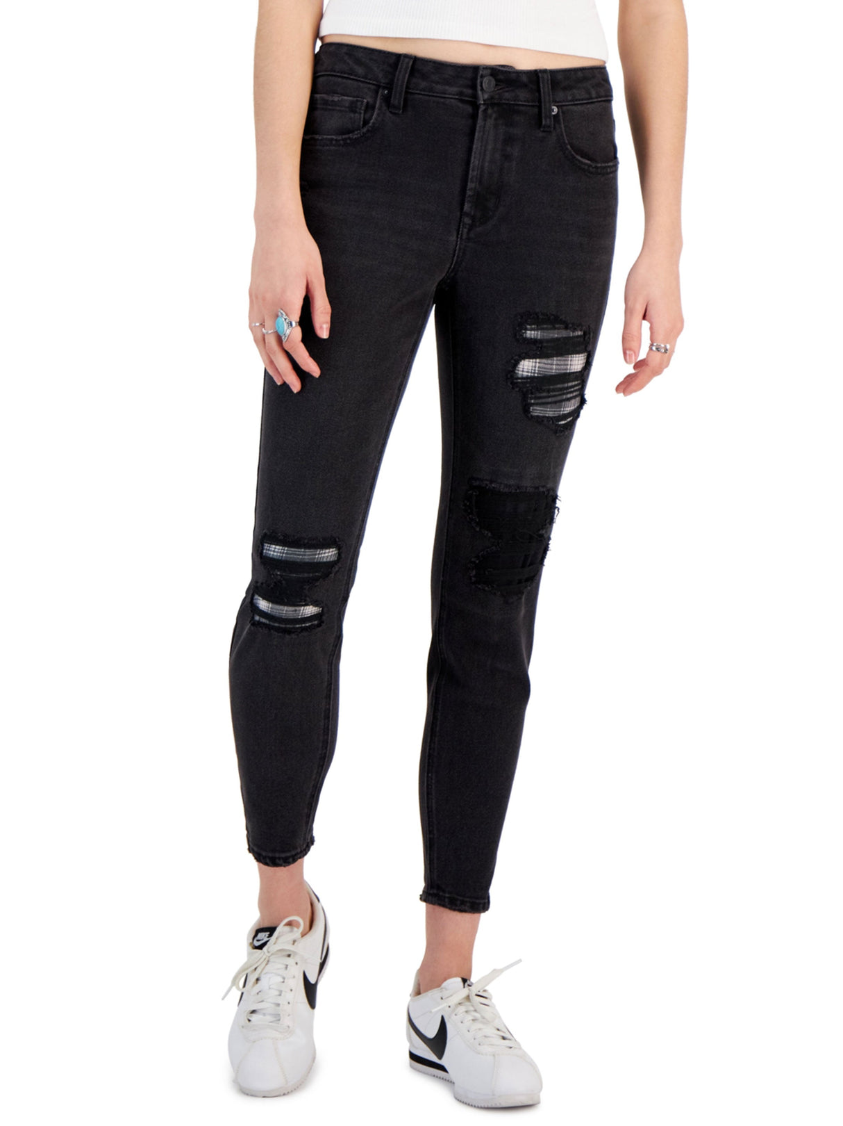 Image for Women's Ripped Jeans,Black
