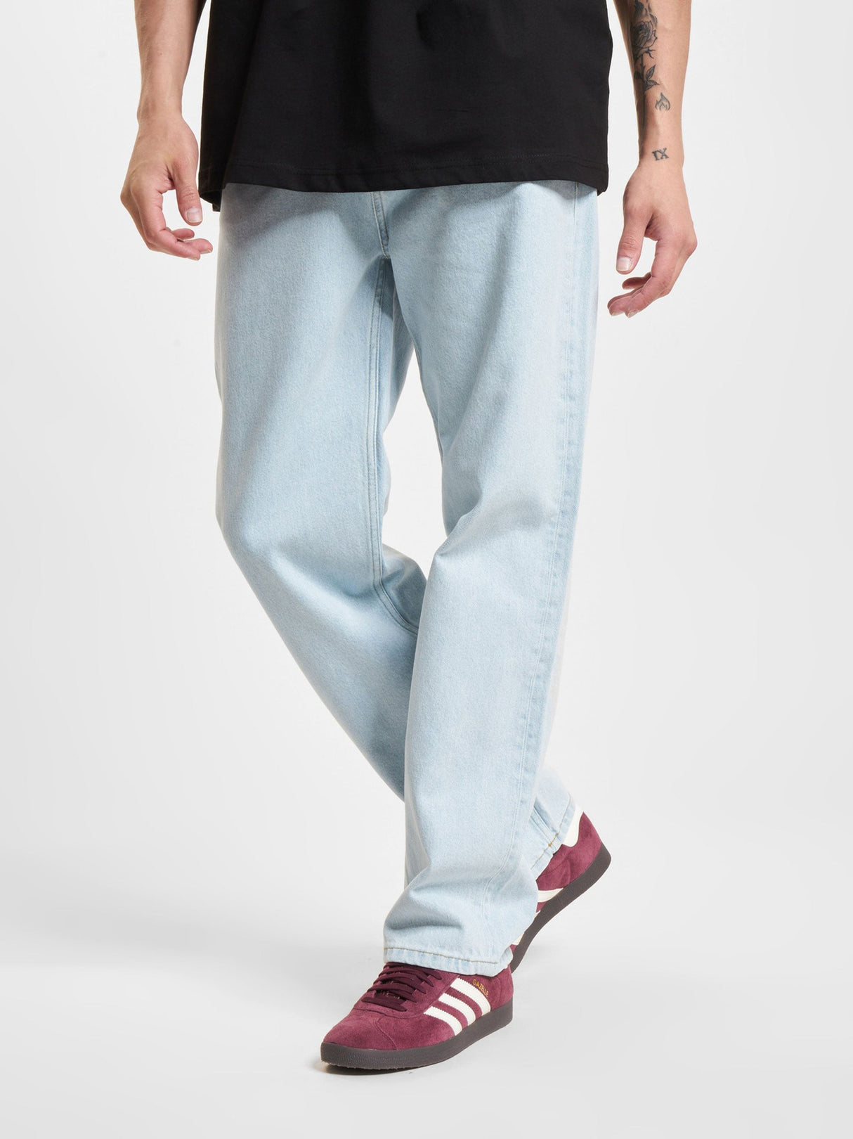 Image for Men's Washed Jeans,Light Blue