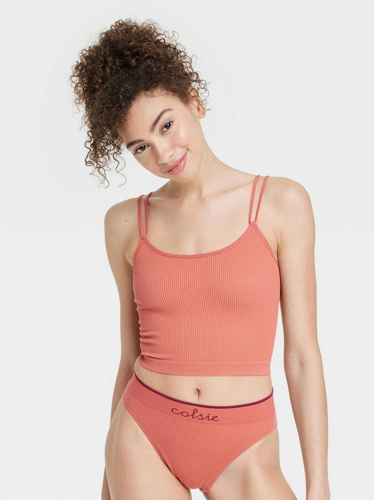 Image for Women's Ribbed Camisole,Peach