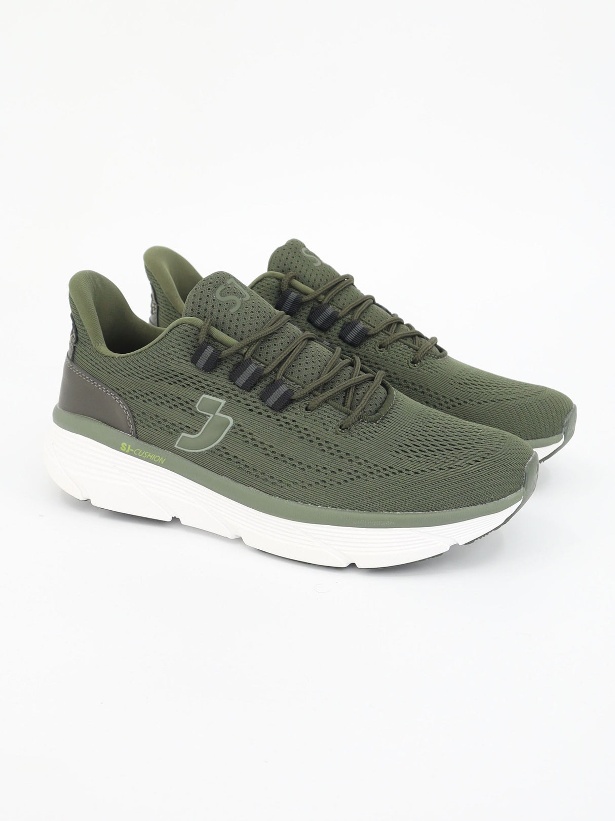 Image for Men's Brand Logo Printed Running Shoes,Olive