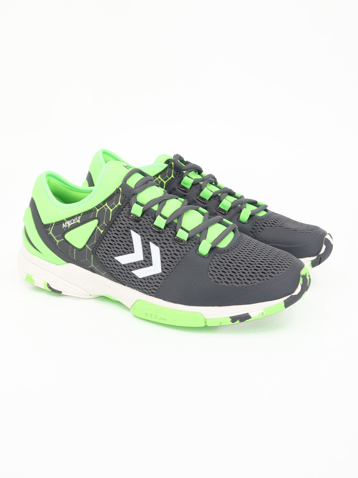 Image for Men's Brand Logo Printed Running Shoes,Grey/Green