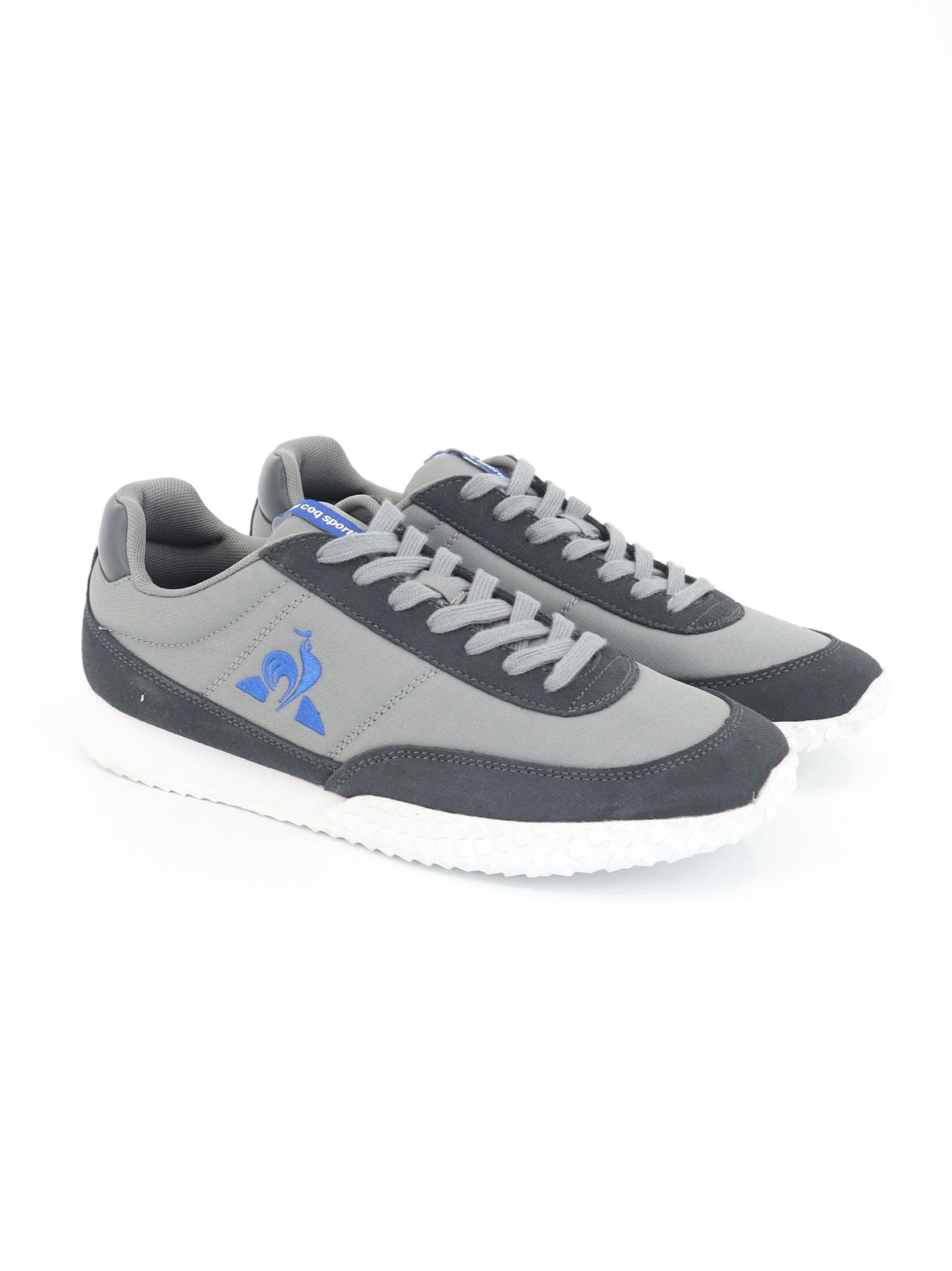 Image for Men's Brand Logo Embroidered Sneakers,Grey/Navy