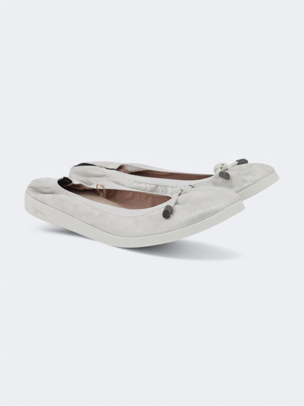 Image for Women's Glitter Ballerinas,Light Grey