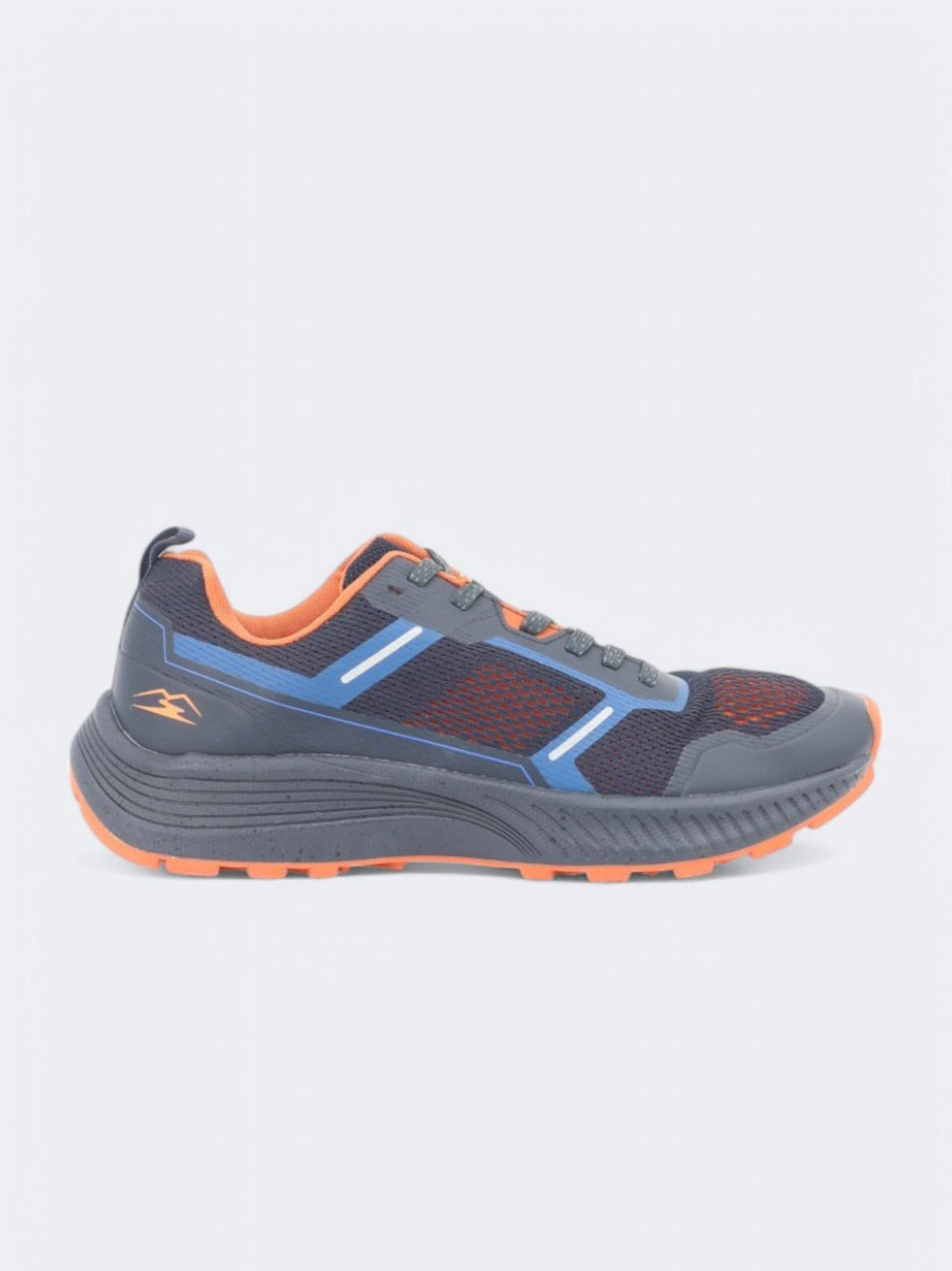 Image for Men's Printed Trainers,Navy/Orange