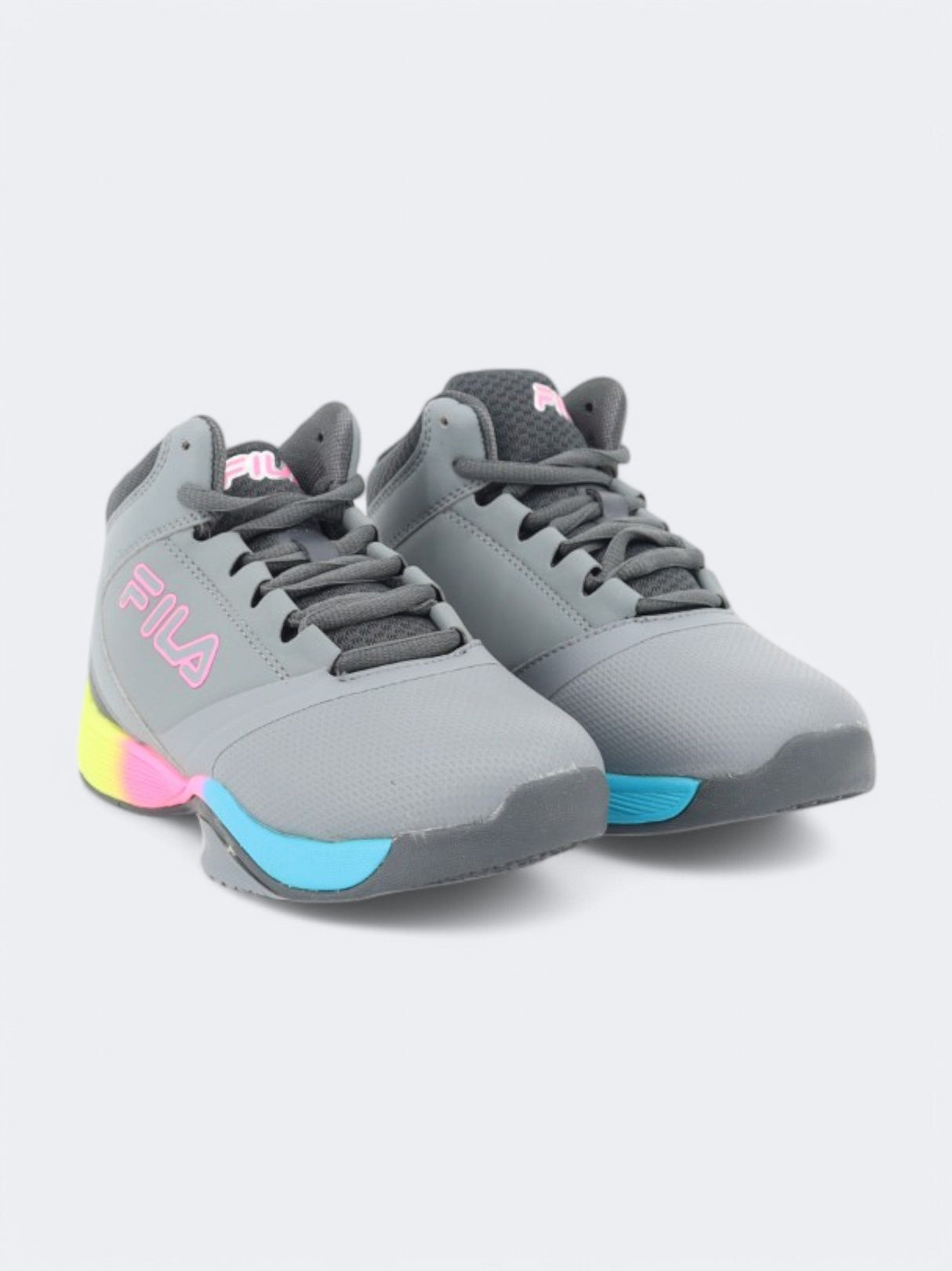 Image for Kids Girl's Brand Logo Printed Basketball Shoes,Grey