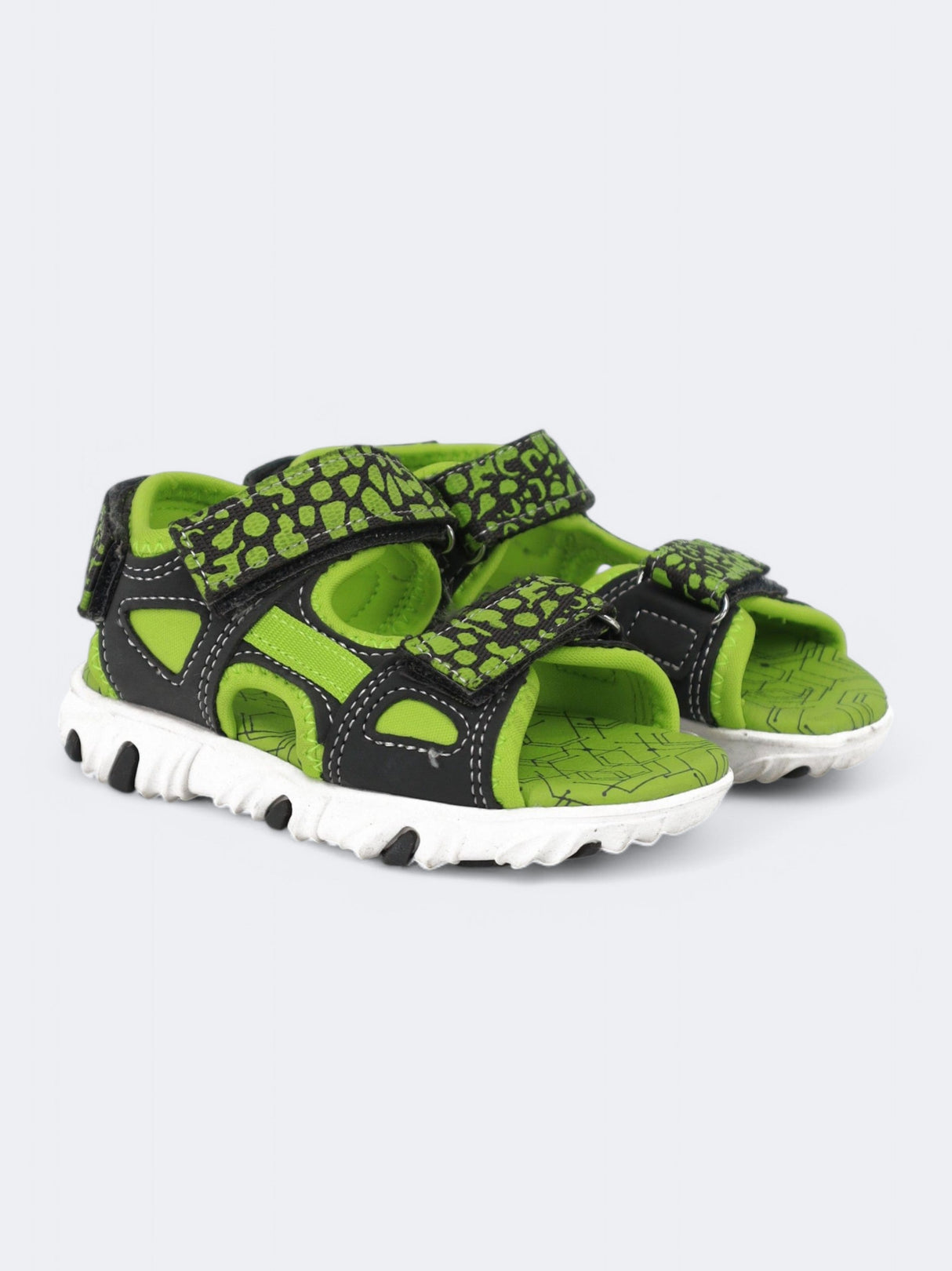 Image for Kids Boy's Printed Sandals,Grey/Green