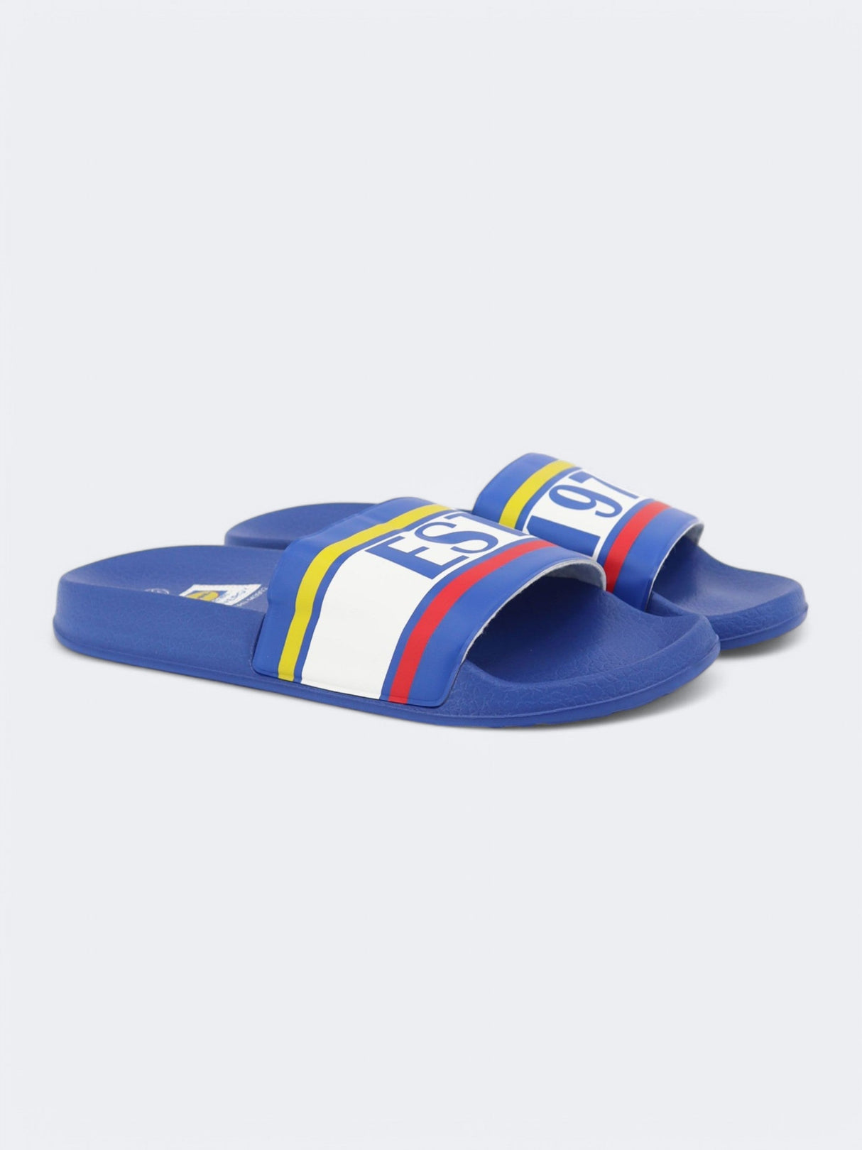 Image for Men's Printed Slippers,Blue