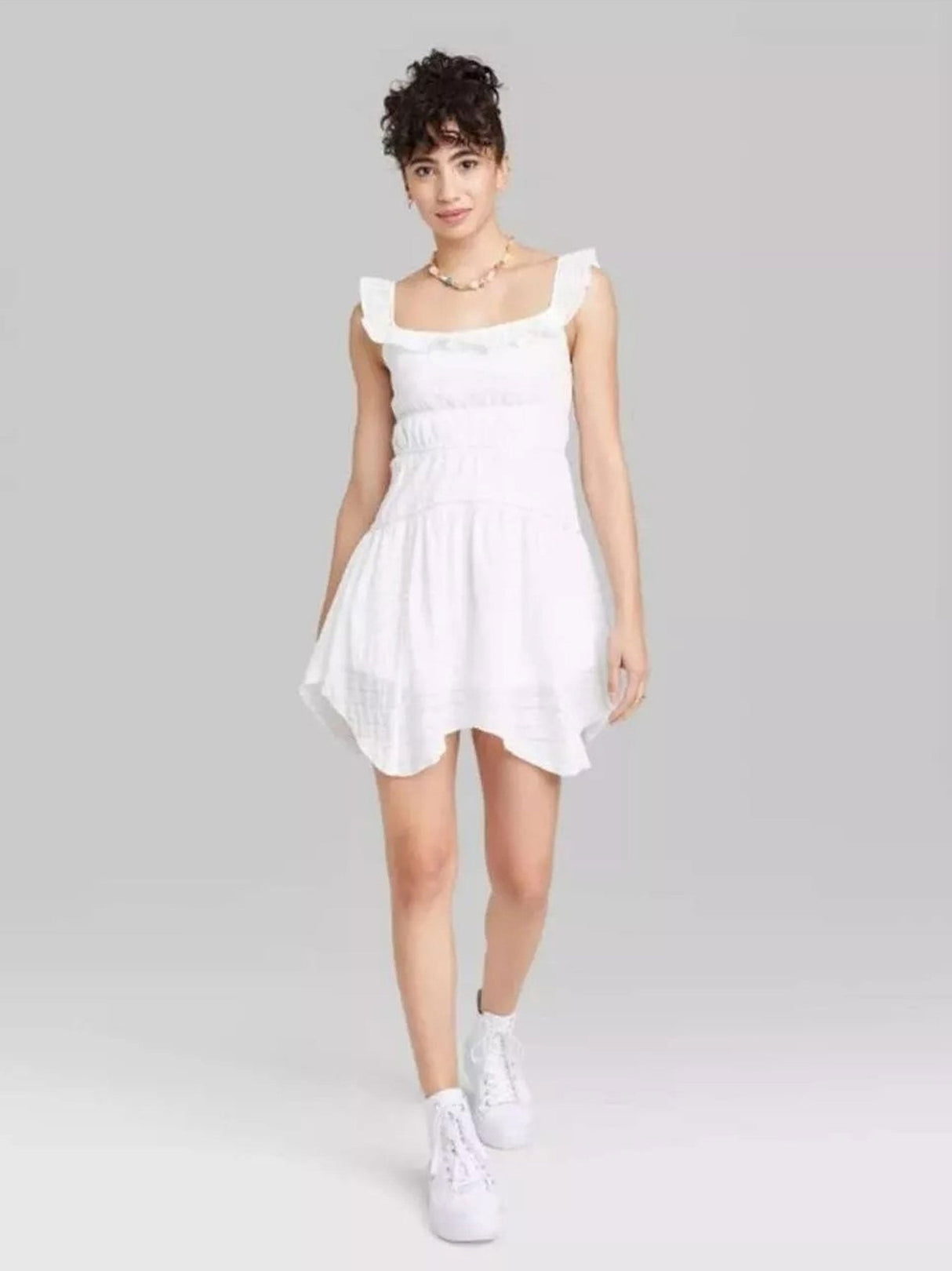 Image for Women's Textured Dress,White