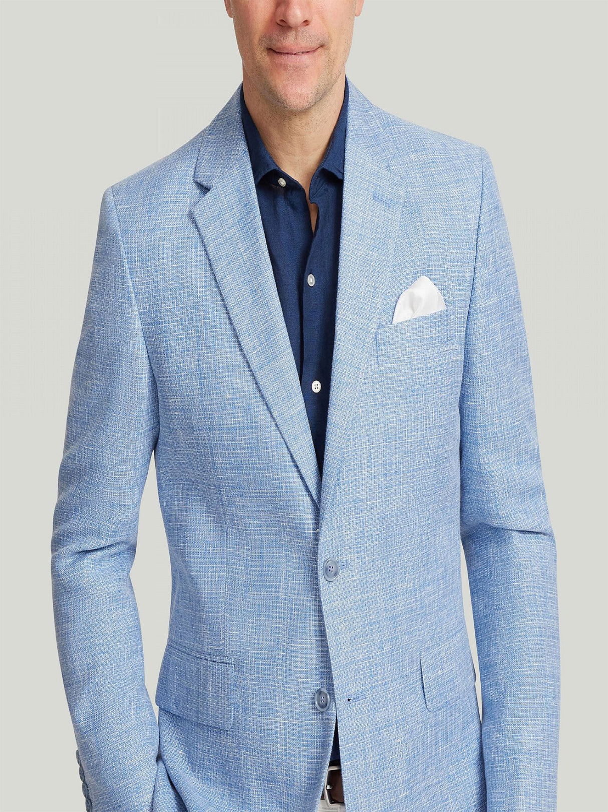 Image for Men's Textured Blazer,Blue