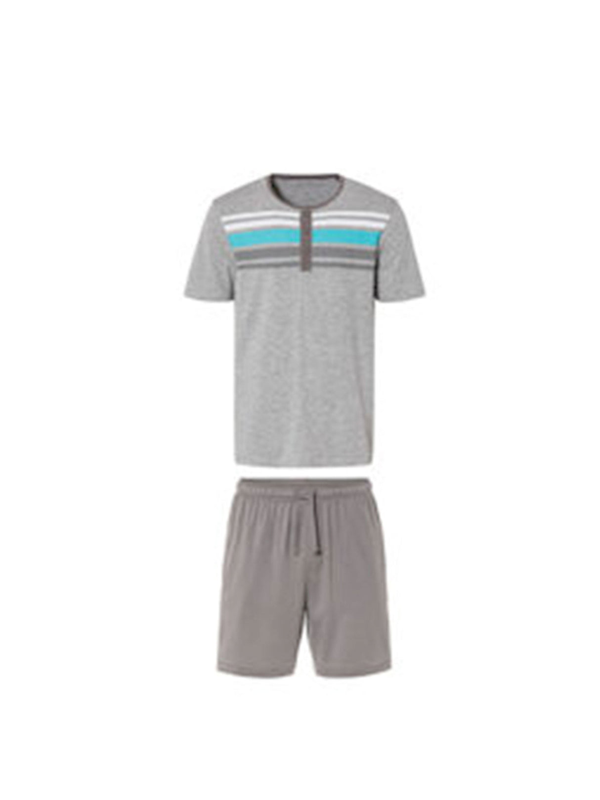 Image for Men's 2 Pcs Printed Pajamas Set,Grey