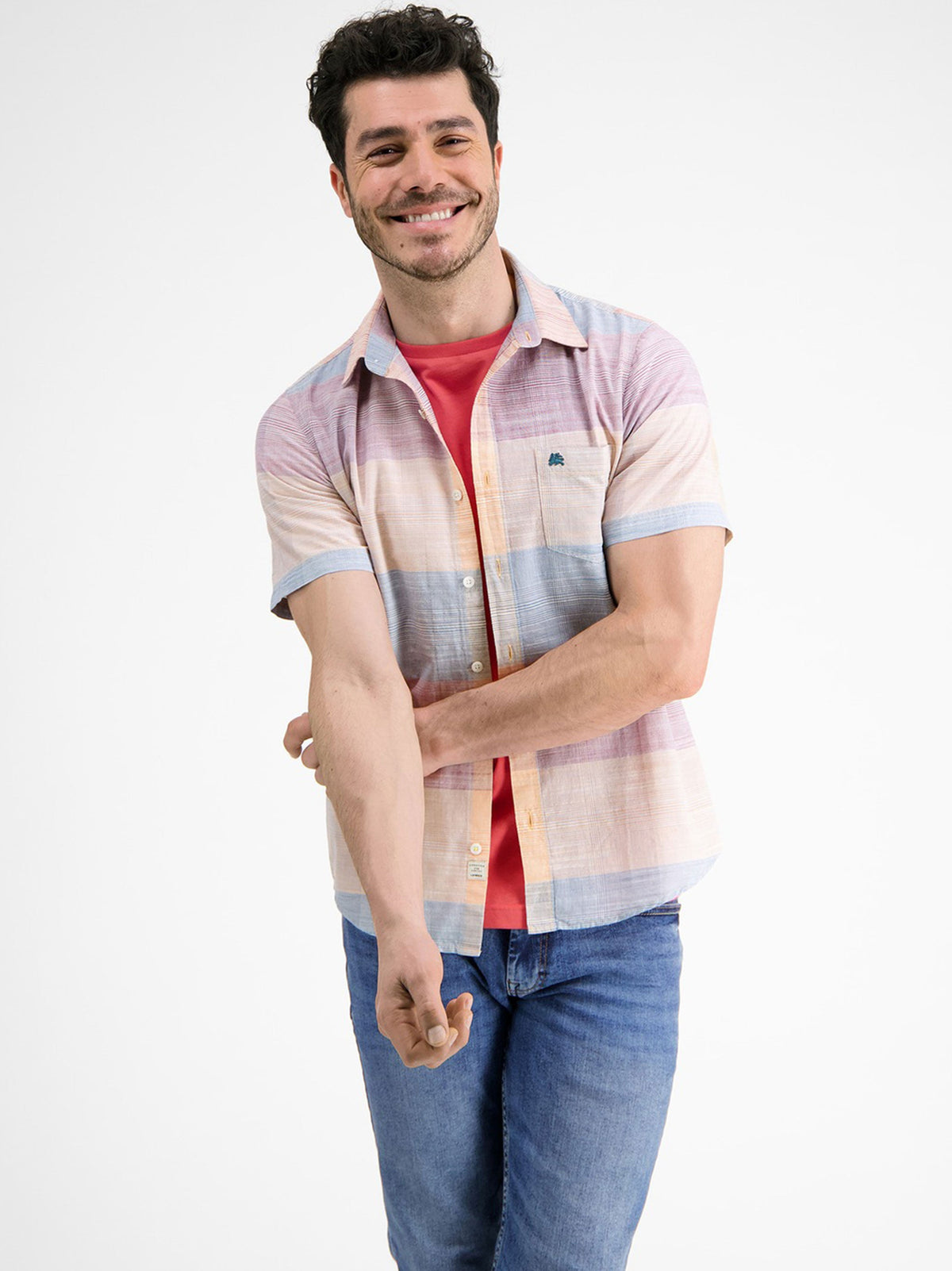 Image for Men's Check Printed Buttons Down Shirt,Multi