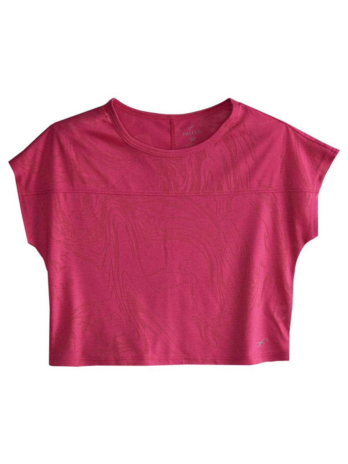 Image for Women's Textured Cropped T-Shirt,Pink