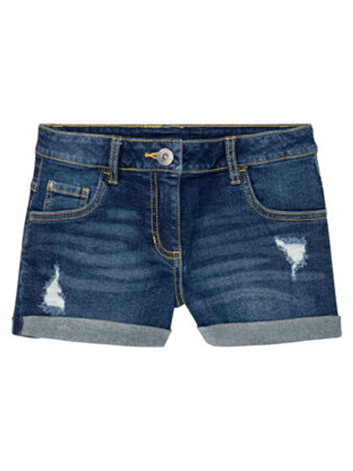 Image for Kids Girl's Ripped Washed Denim Shorts,Blue