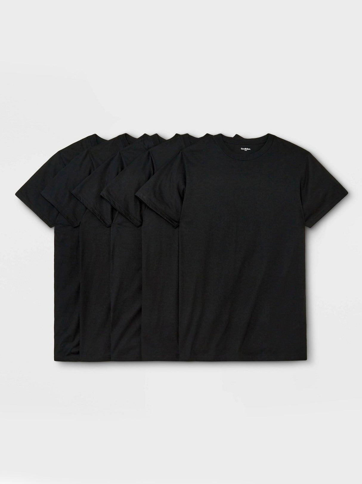 Image for Men's 5 Pcs Plain Underwear T-Shirt Set,Black